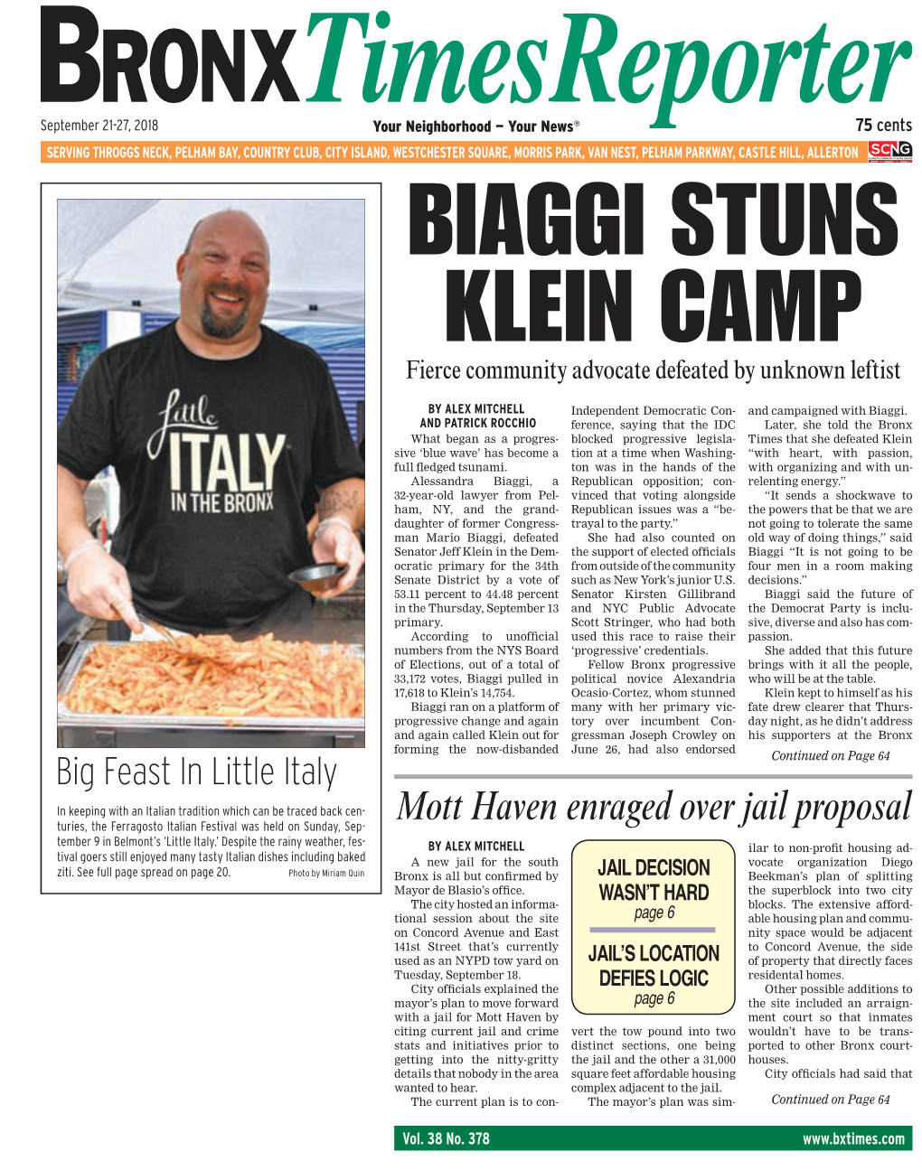 Bronx Times Reporter: September 21, 2018