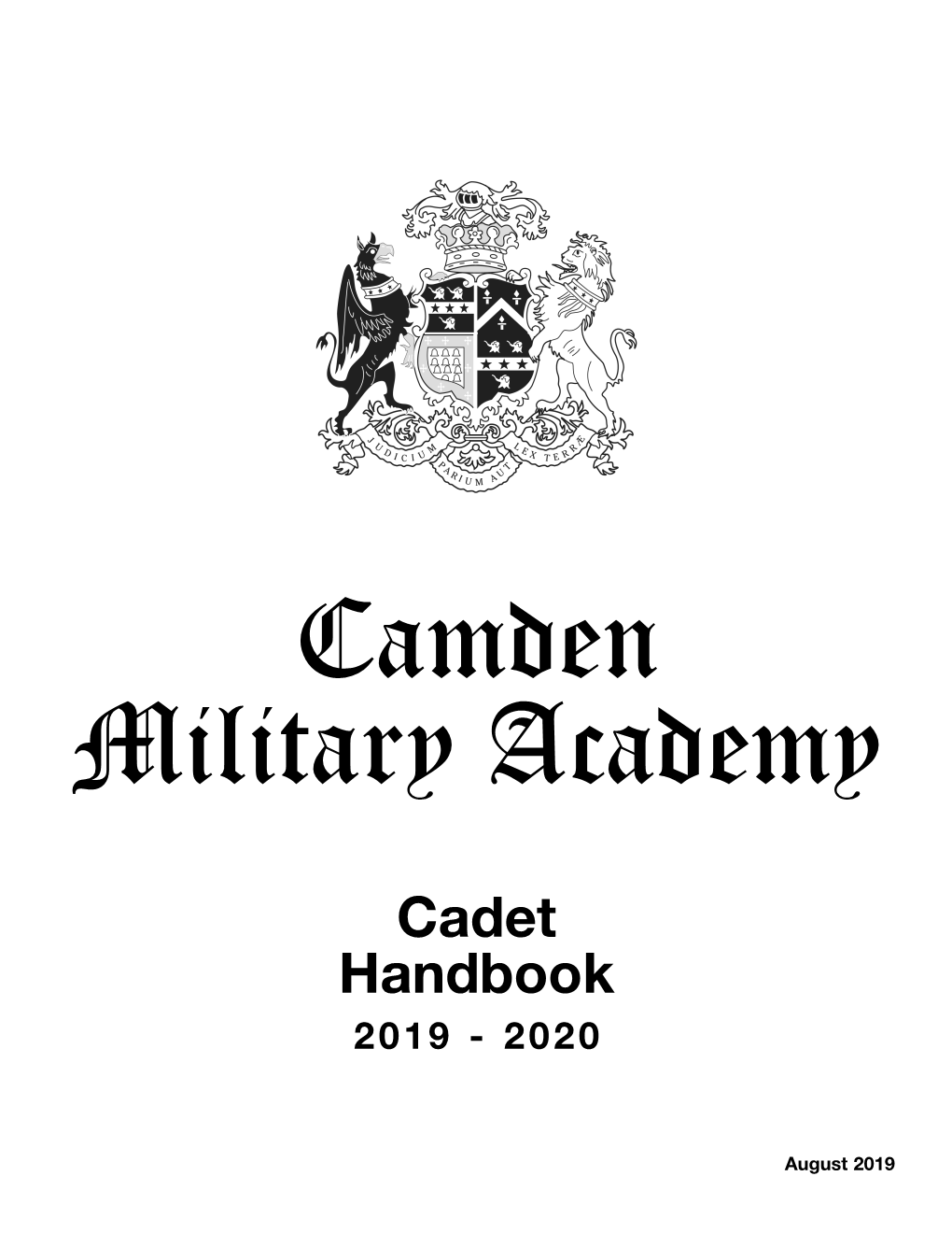 Cadet Handbook 2019 - 2020