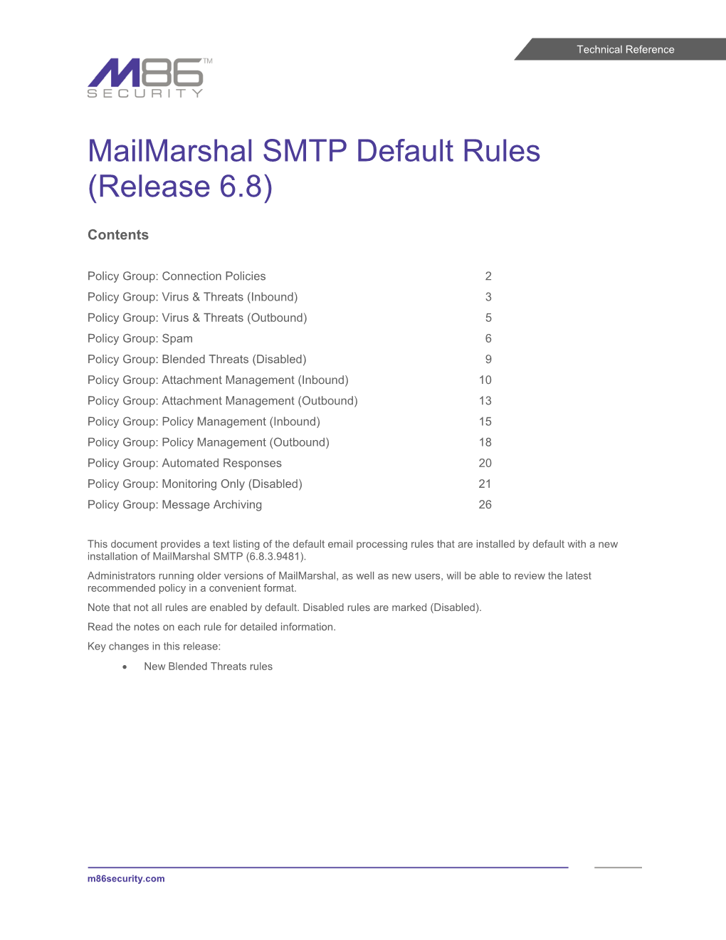 Mailmarshal Default Rules