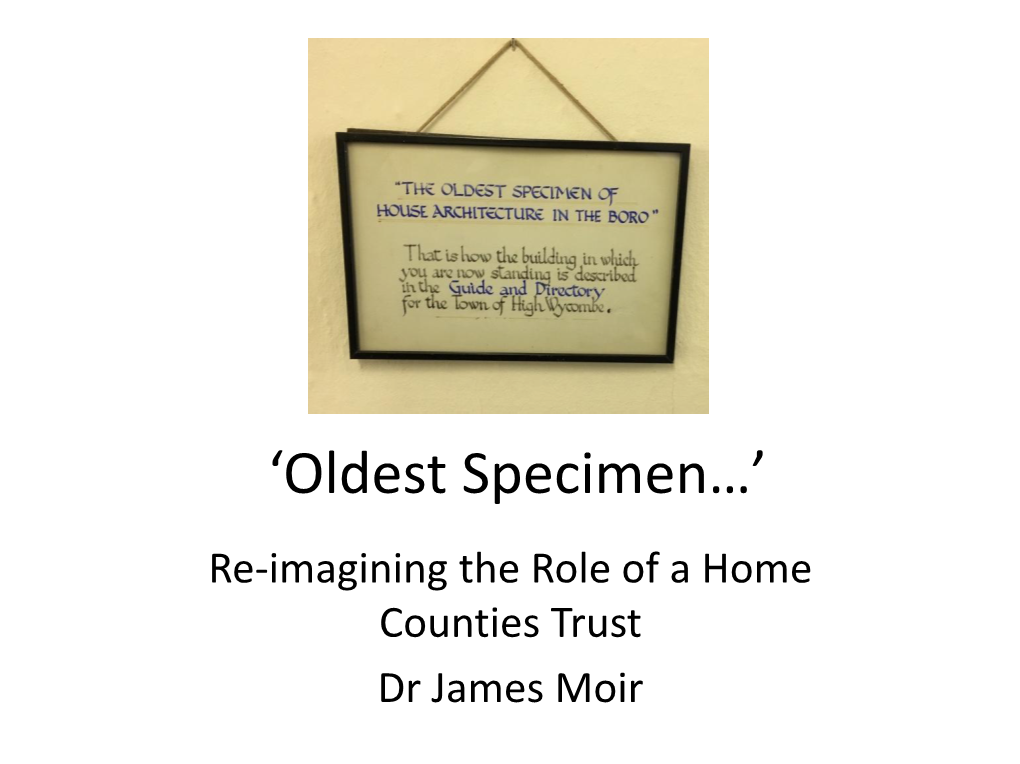 'Oldest Specimen…'