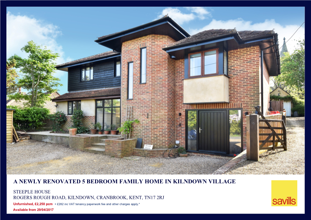 A Newly Renovated 5 Bedroom Family Home in Kilndown Village