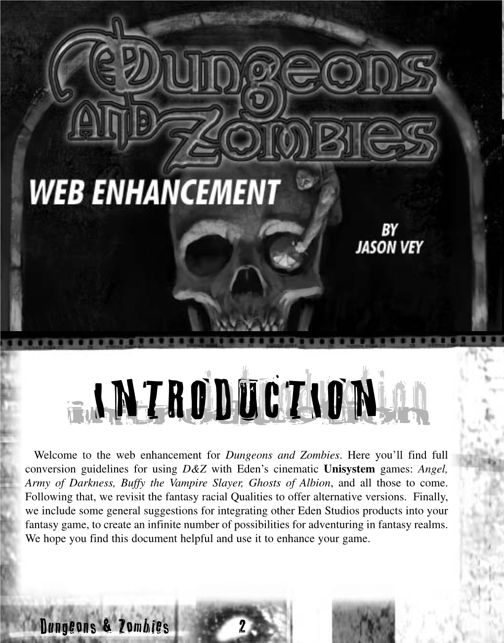 Web Enhancement for Dungeons and Zombies