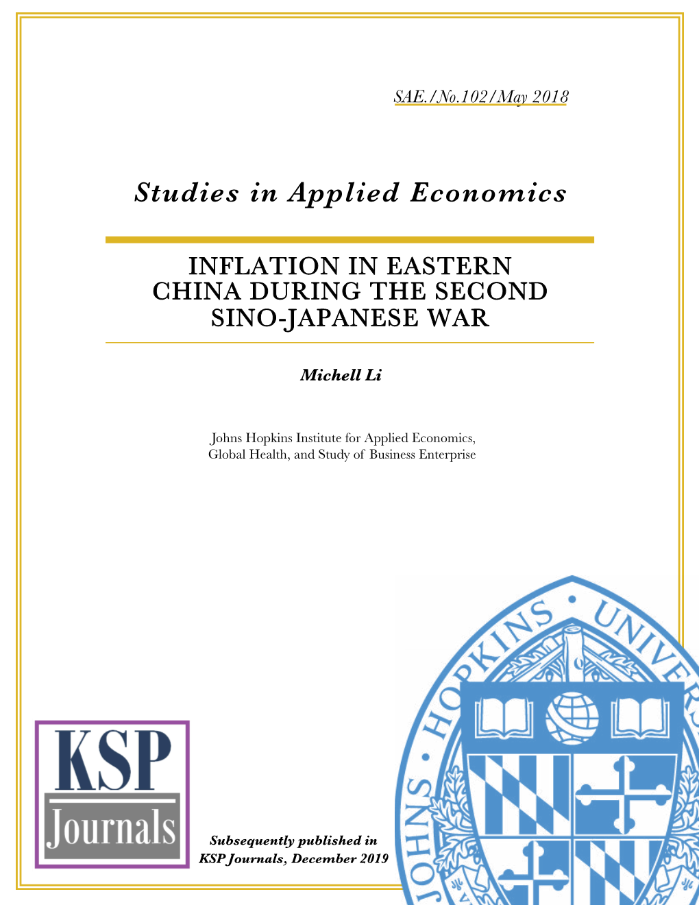 Studies in Applied Economics