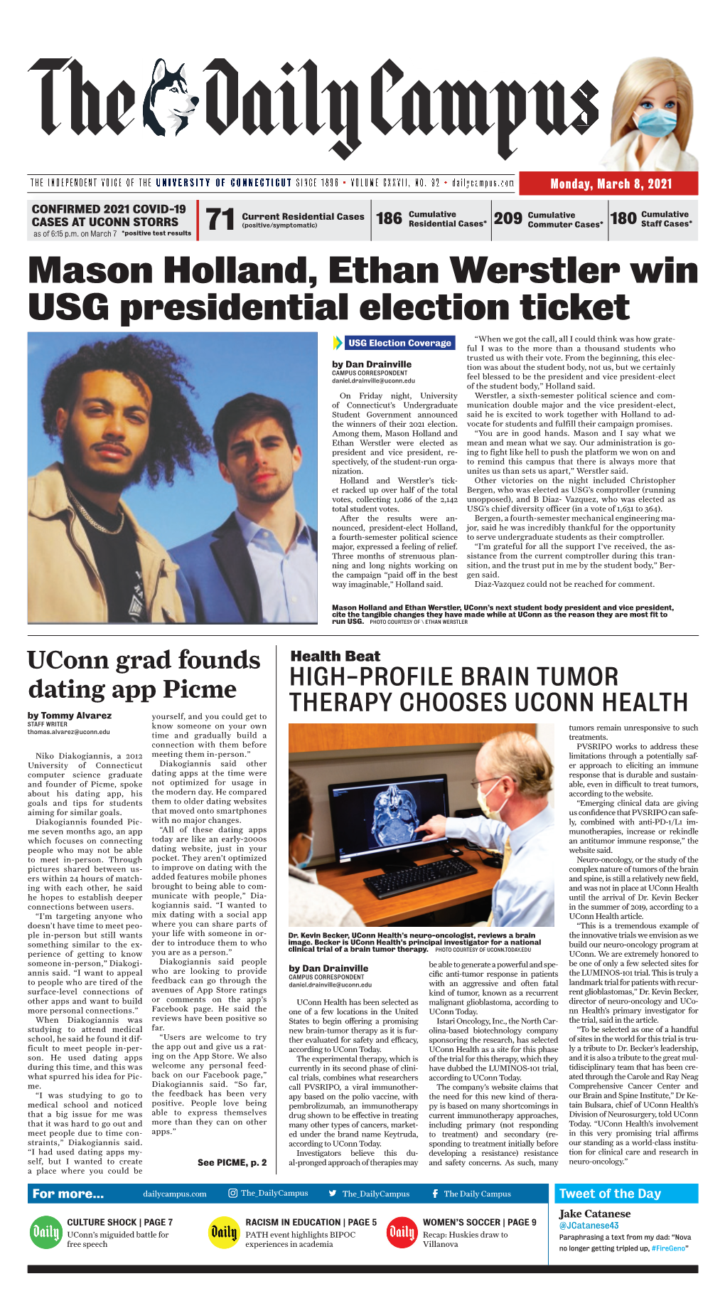 Mason Holland, Ethan Werstler Win USG Presidential Election Ticket