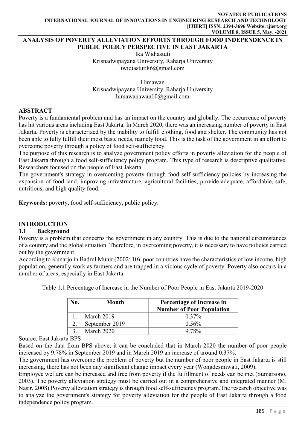 Analysis of Poverty Alleviation Efforts