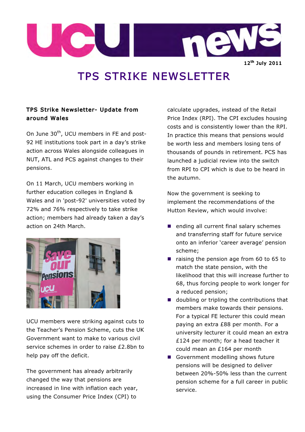 Tps Strike Newsletter