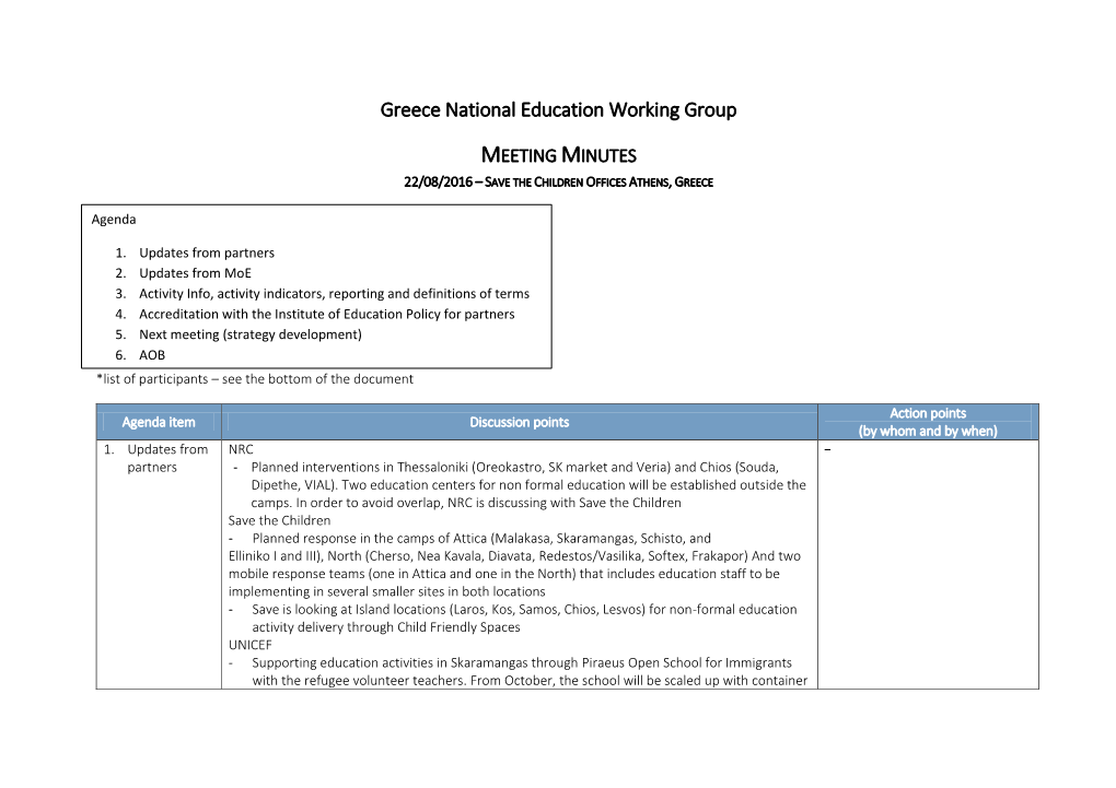 Greece National Education Working Group