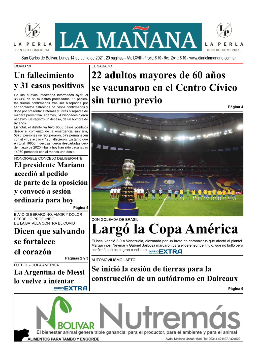 Largó La Copa América El Local Venció 3-0 a Venezuela, Diezmada Por Un Brote De Coronavirus Que Afectó Al Plantel