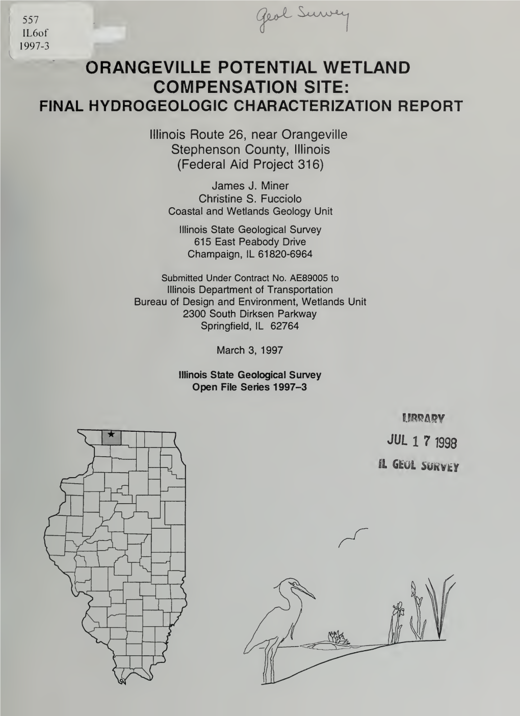 Orangeville Potential Wetland Compensation Site: Final Hydrogeologic Characterization Report