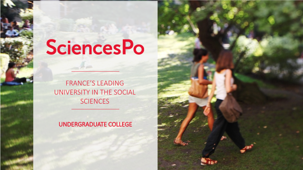 Sciences Po Exchange Student Presentation