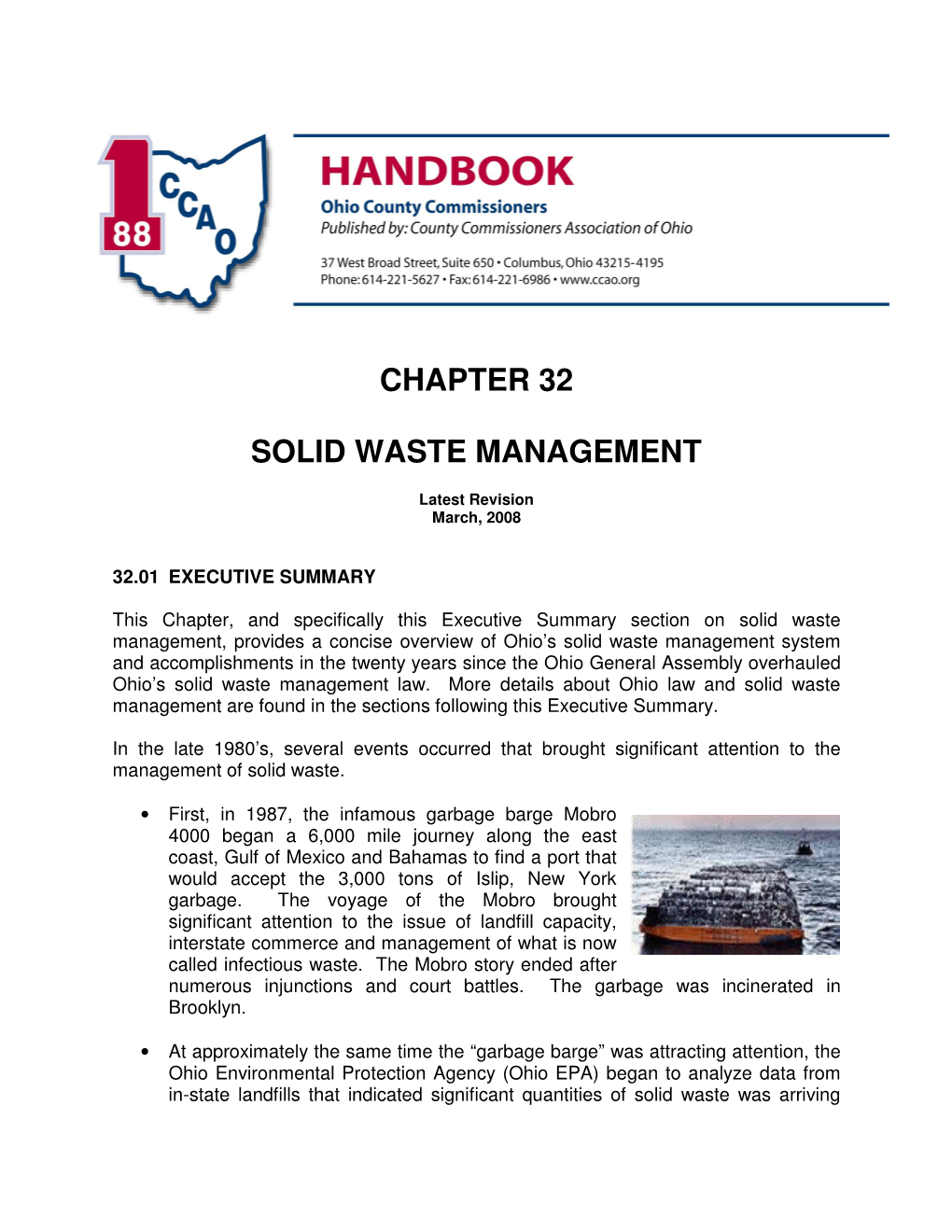 Chapter 32 Solid Waste Management