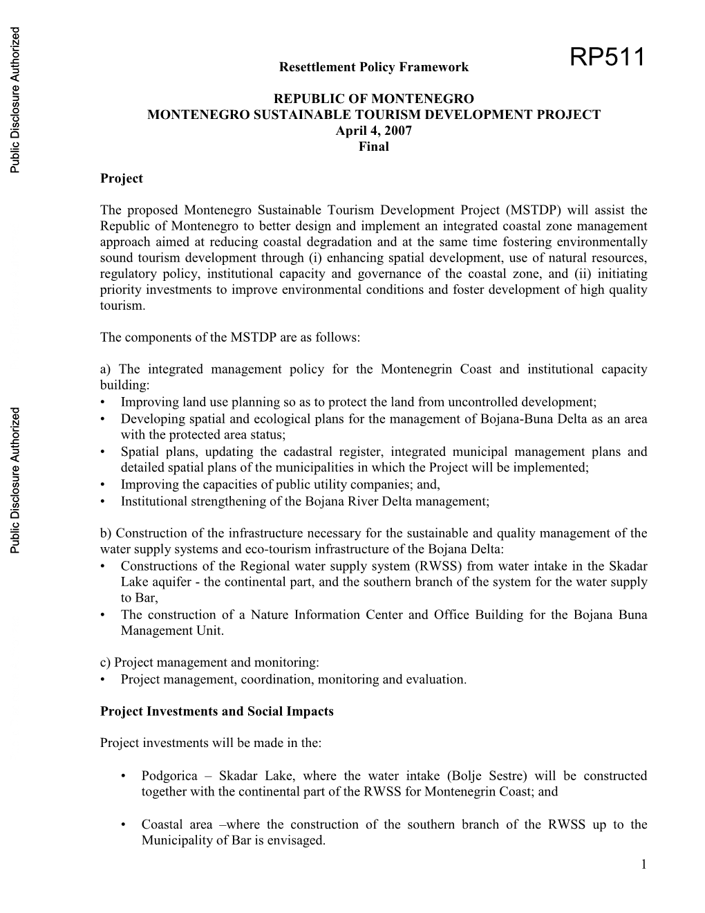 World Bank Document