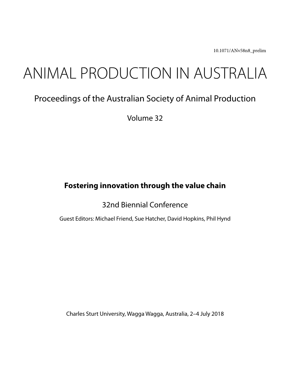 From the Australian Society of Animal Production and CSIRO Publishing