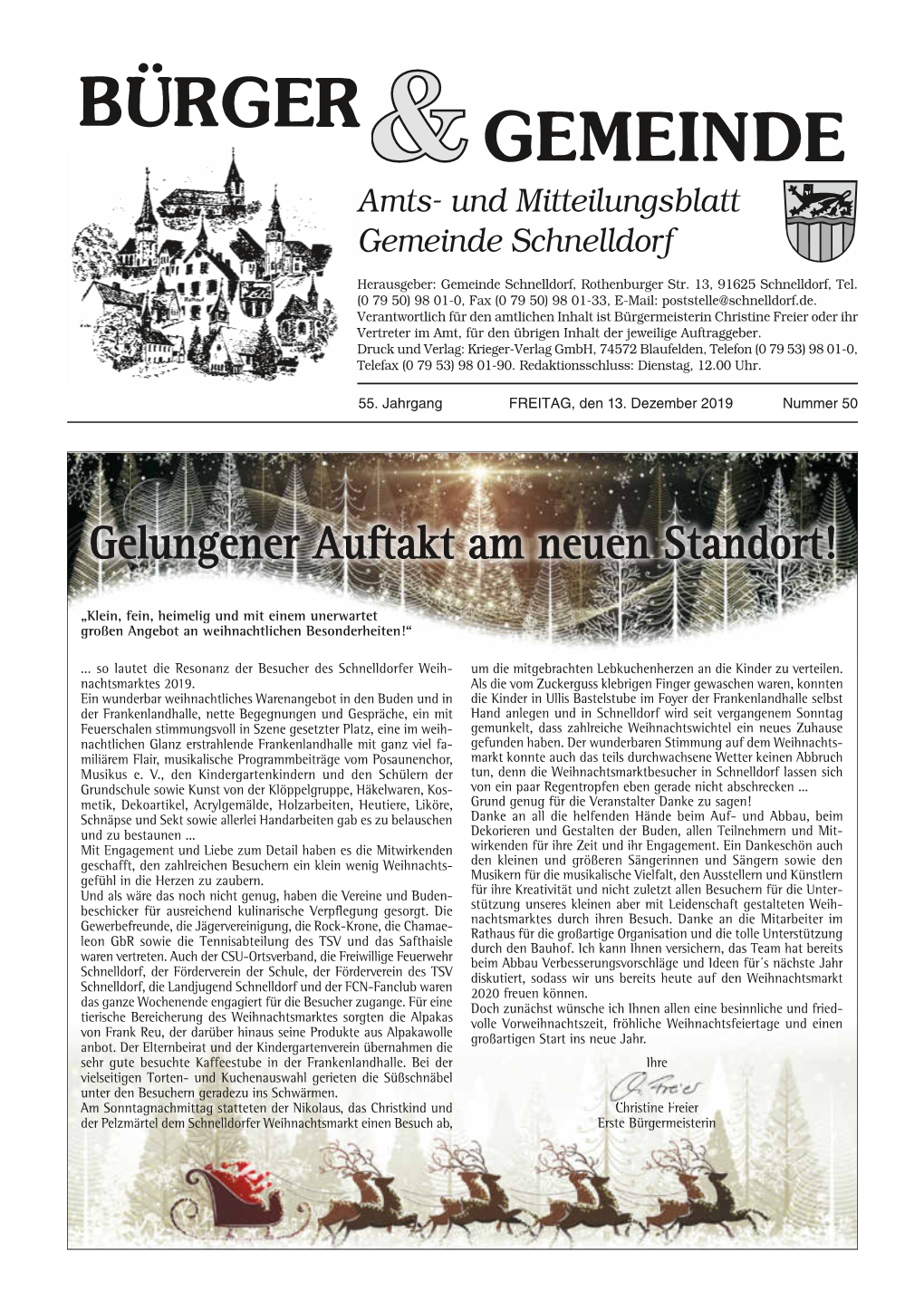 Amts- Und Mitteilungsblatt Gemeinde Schnelldorf