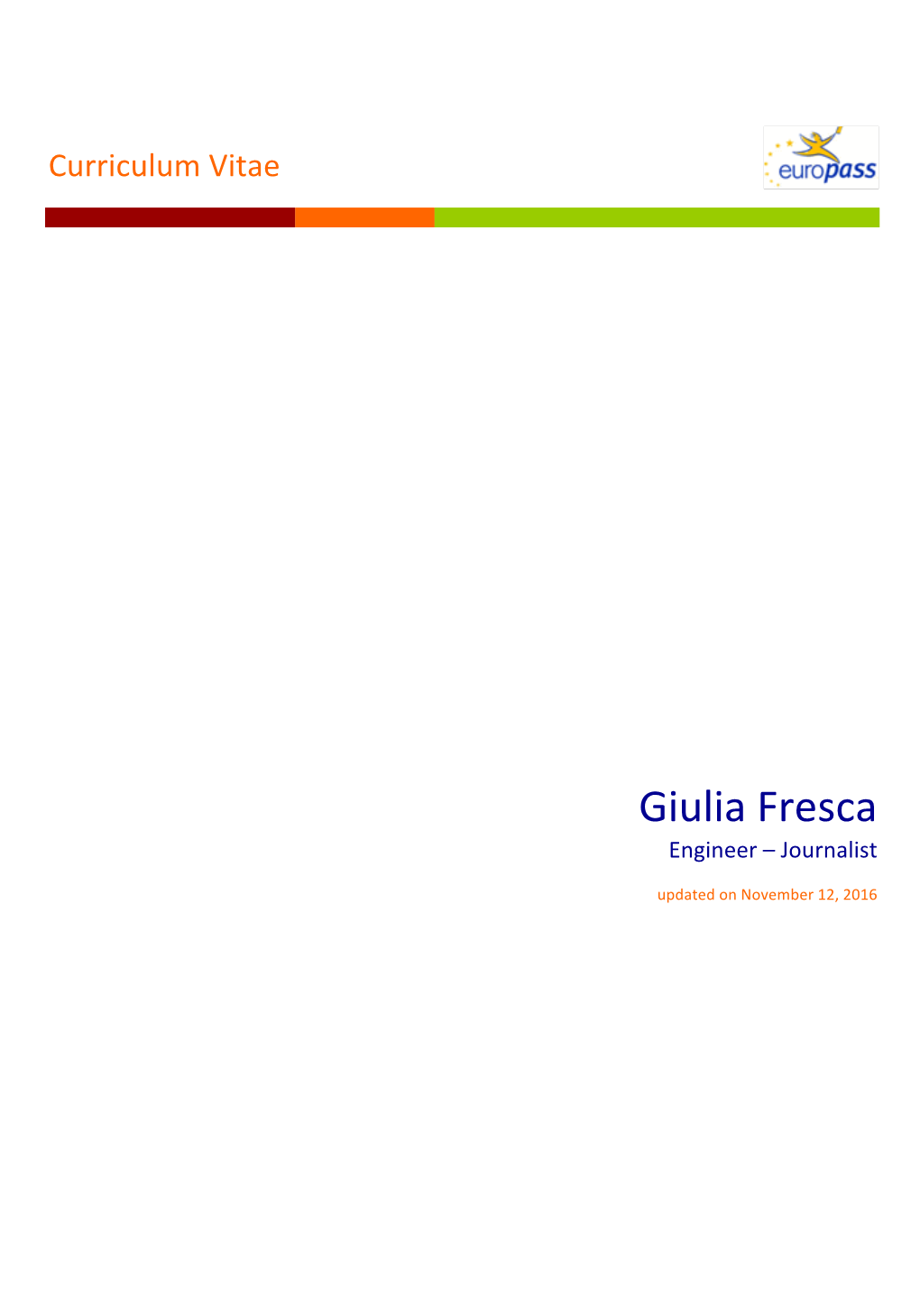 Giulia Fresca Engineer – Journalist