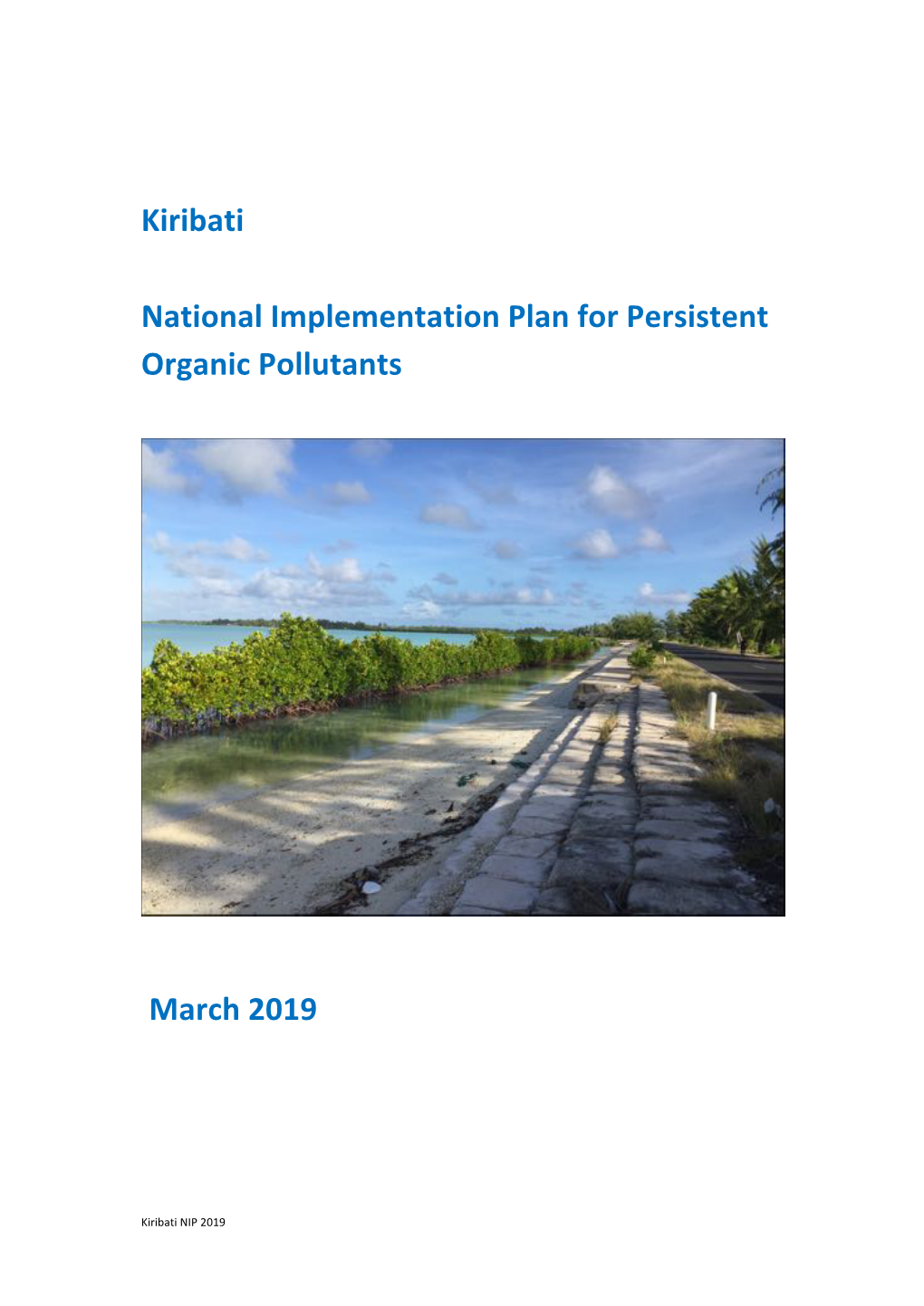 Kiribati National Implementation Plan for Persistent Organic Pollutants