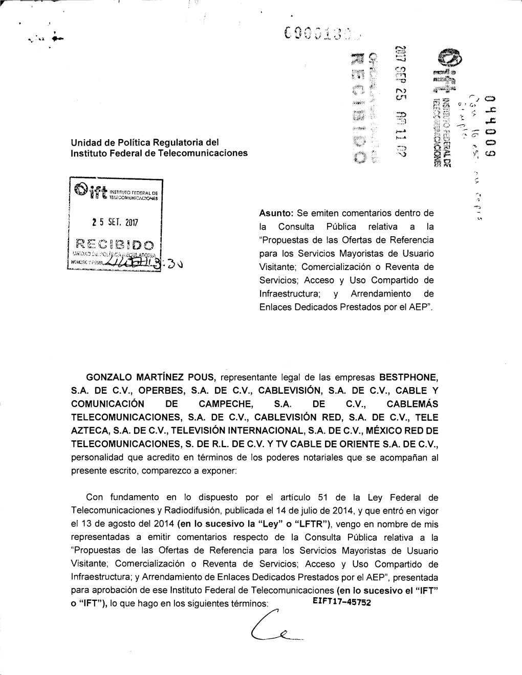 De C.V., Cablemas Telecomunicaciones, S.A