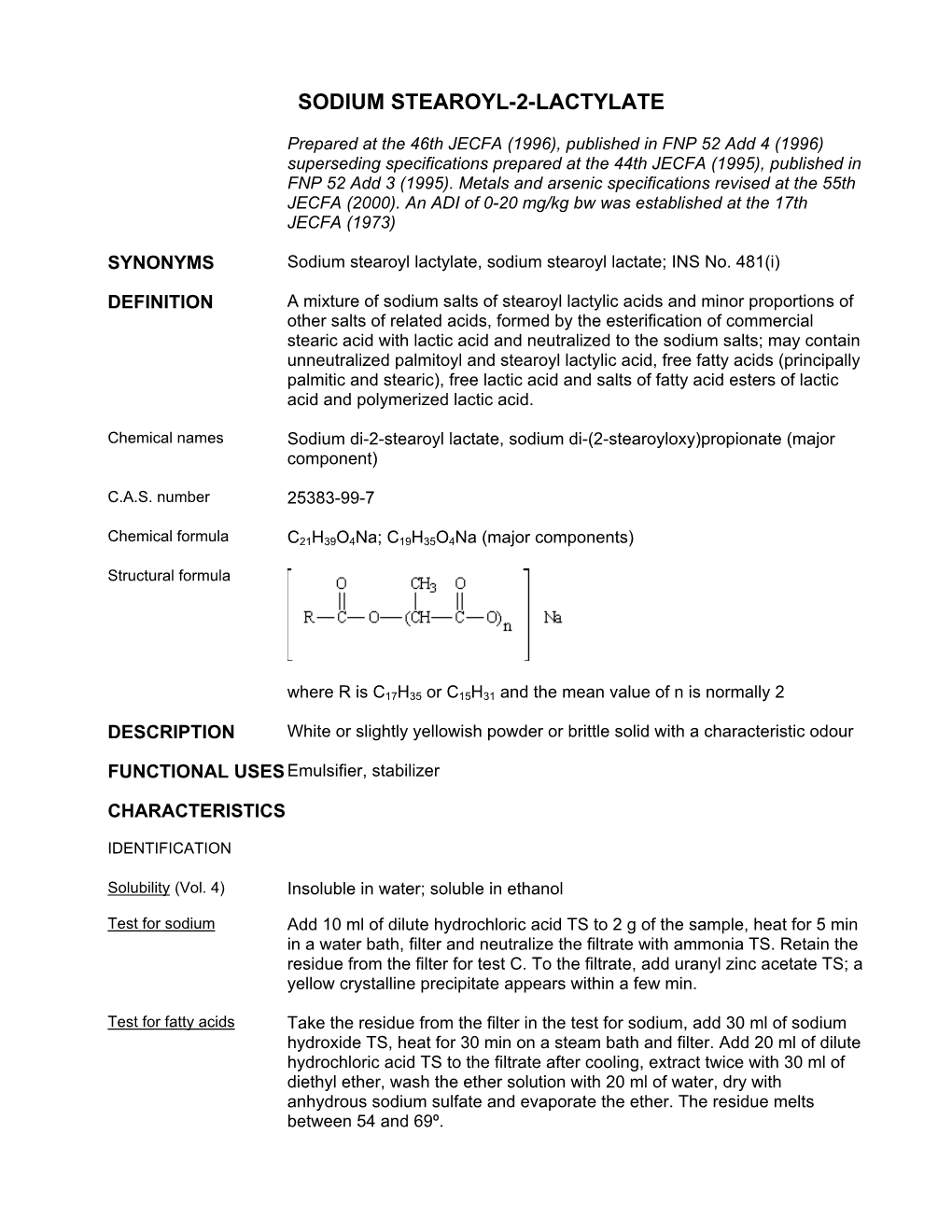 Sodium Stearoyl-2-Lactylate