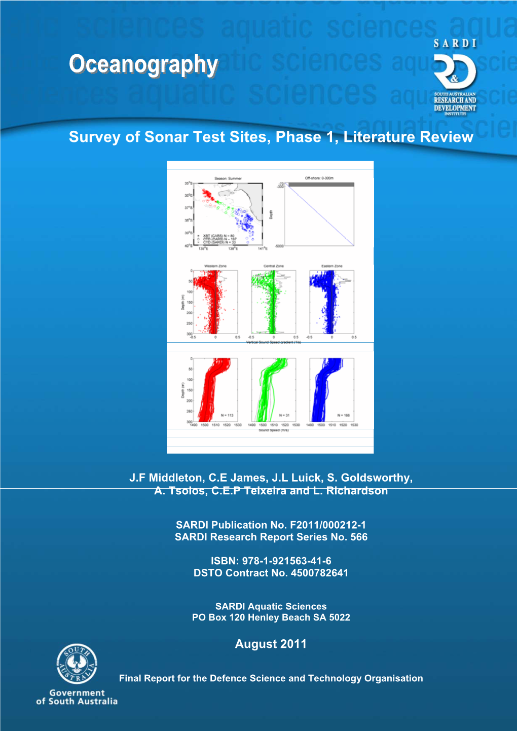 Survey of Sonar Test Sites, Phase 1, Literature Review
