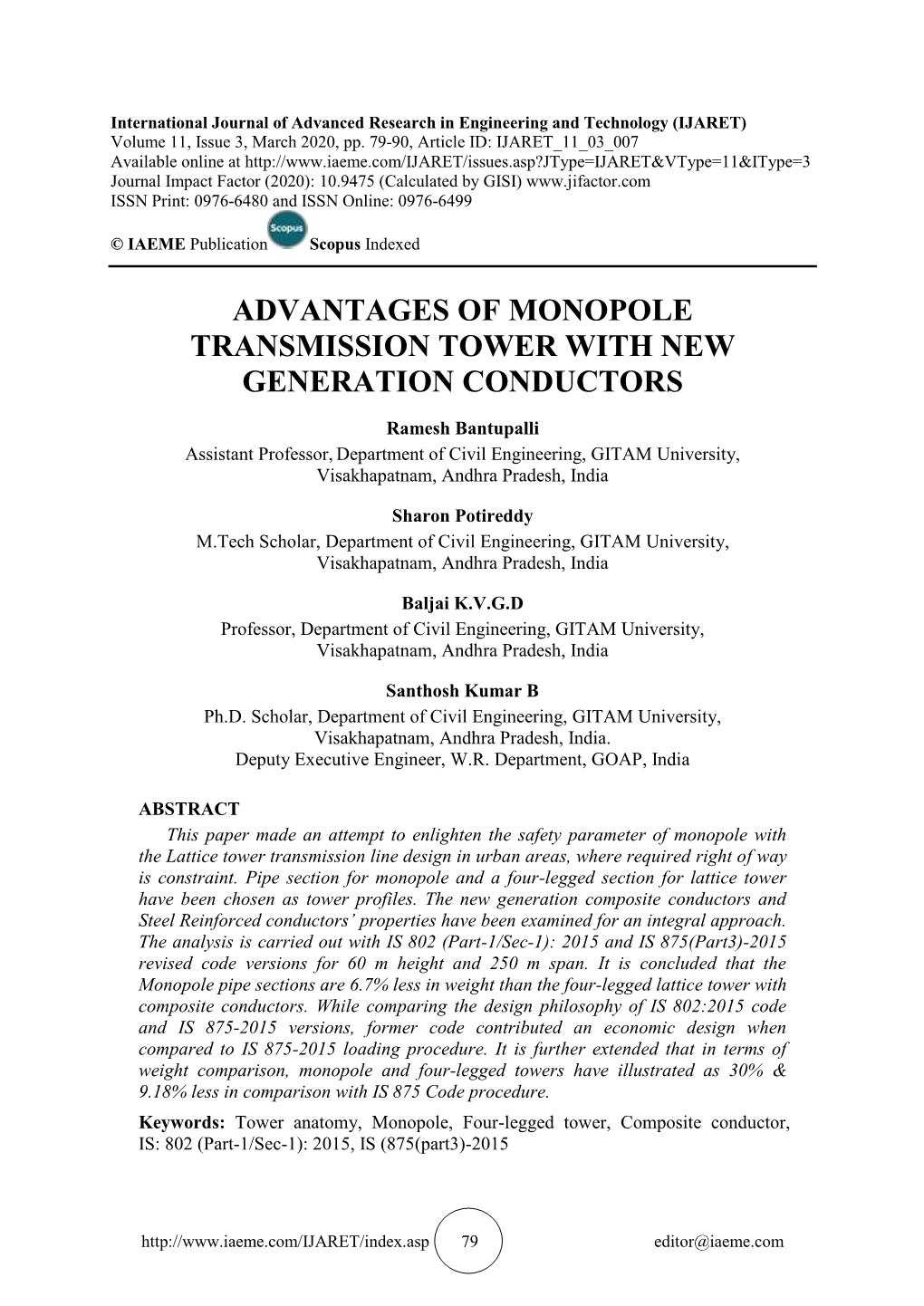 Advantages of Monopole Transmission Tower with New Generation Conductors