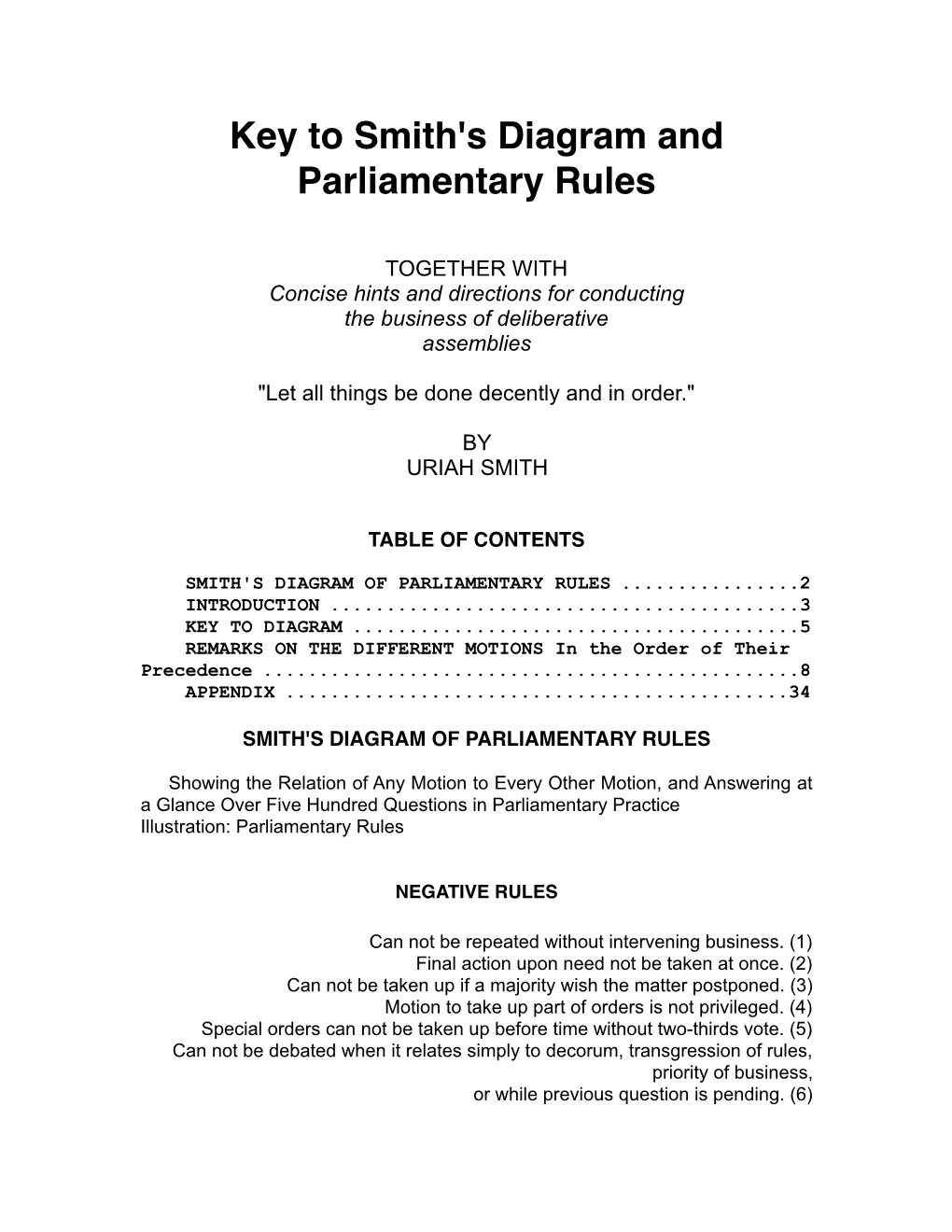 Smith – Key to Smith's Diagram and Parliamentary Rules.Pdf