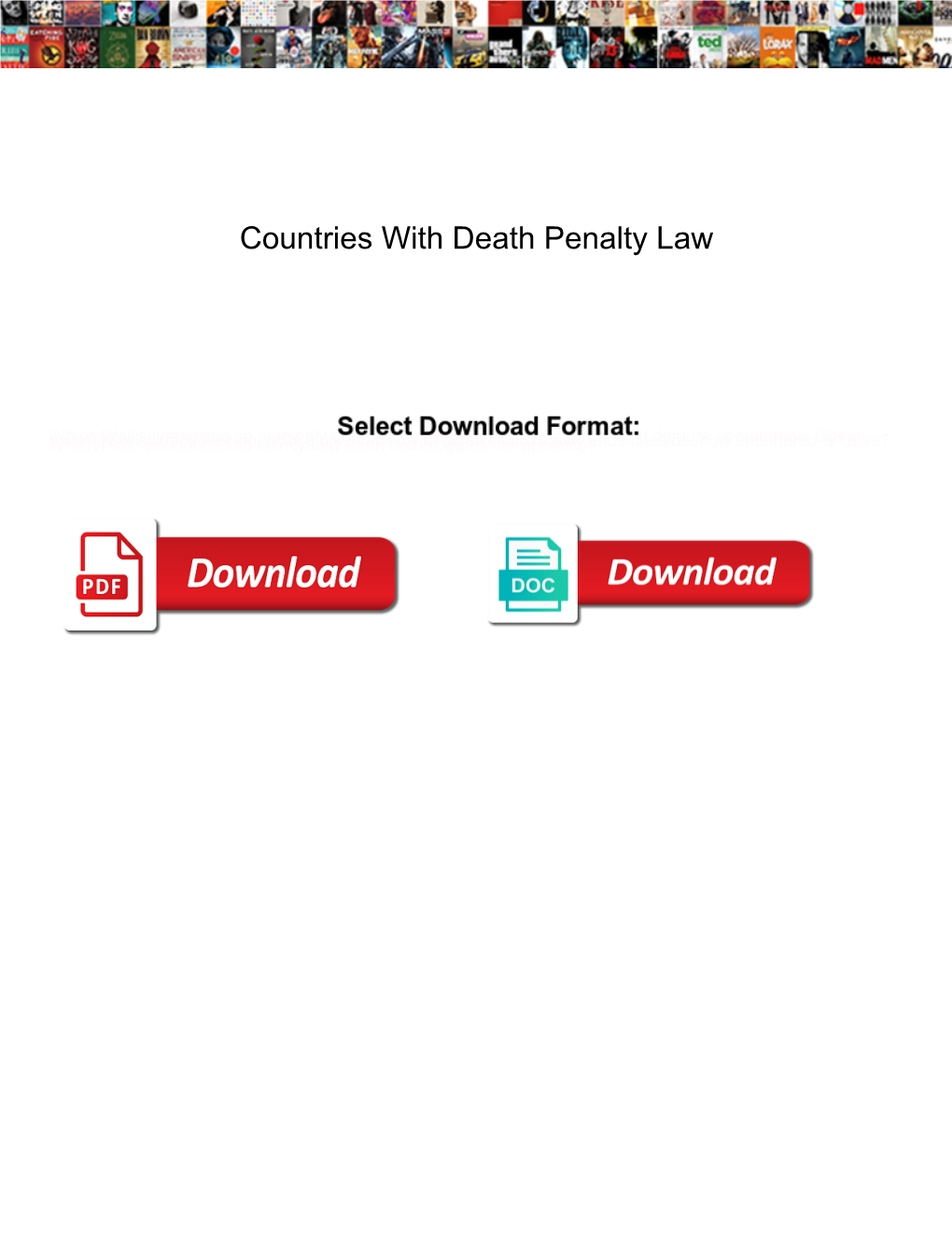 Countries with Death Penalty Law