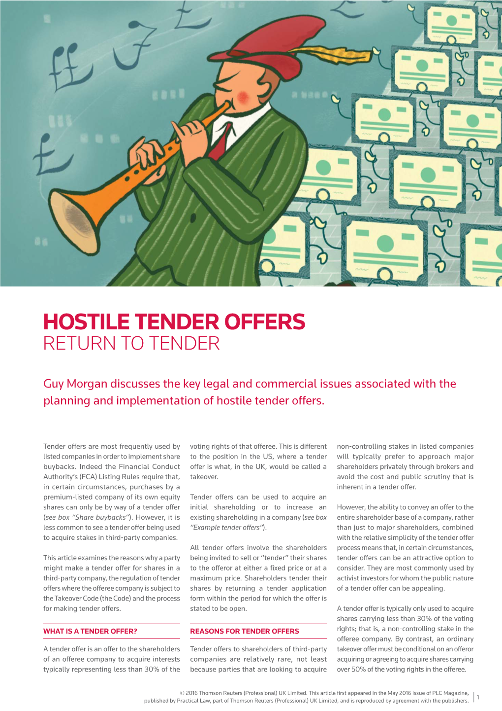FEATURE Tender Offers with Copy.Indd