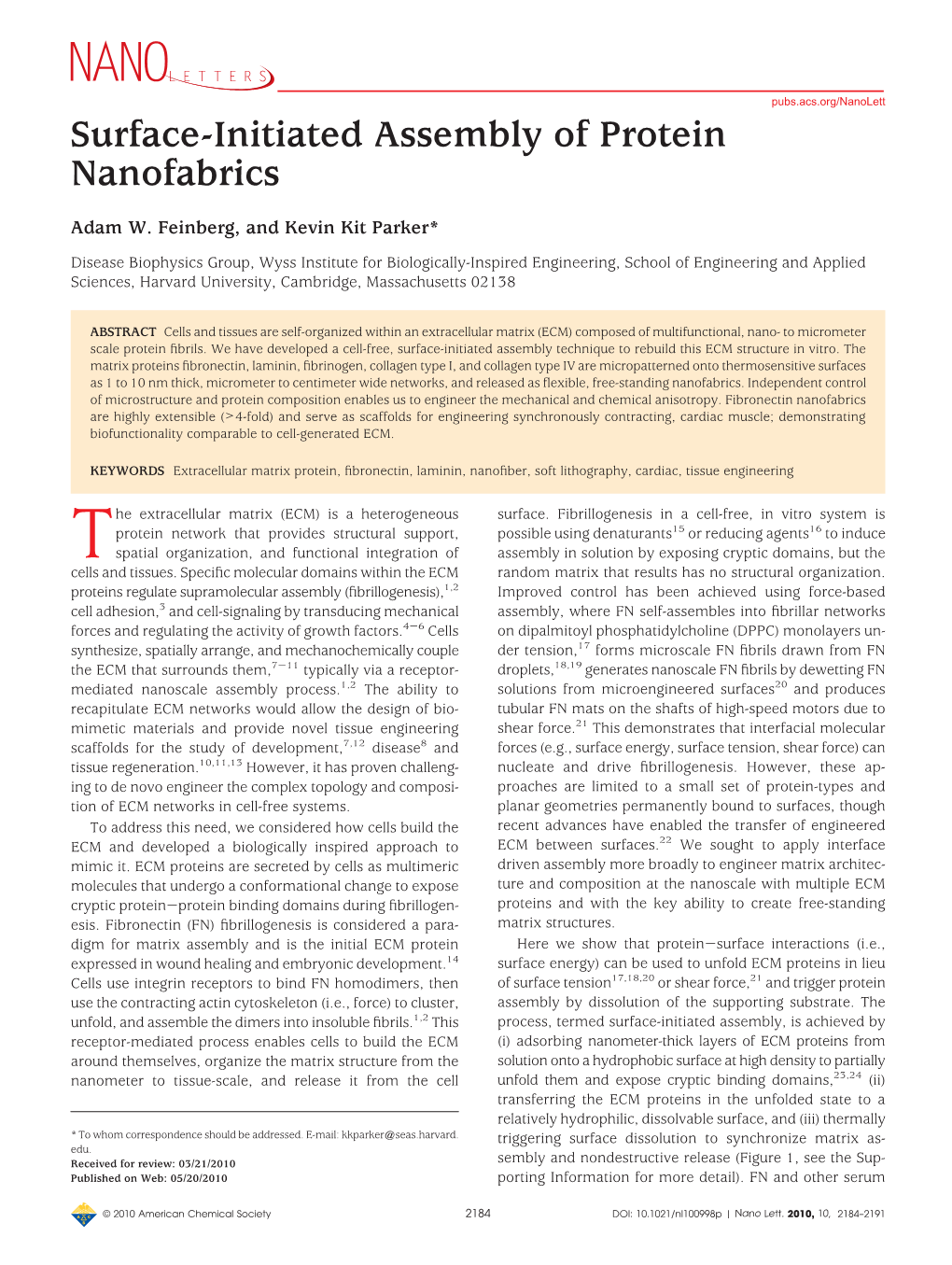 Surface-Initiated Assembly of Protein Nanofabrics