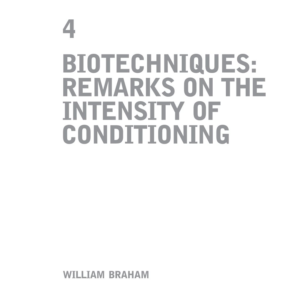 4 Conditioning Biotechniques