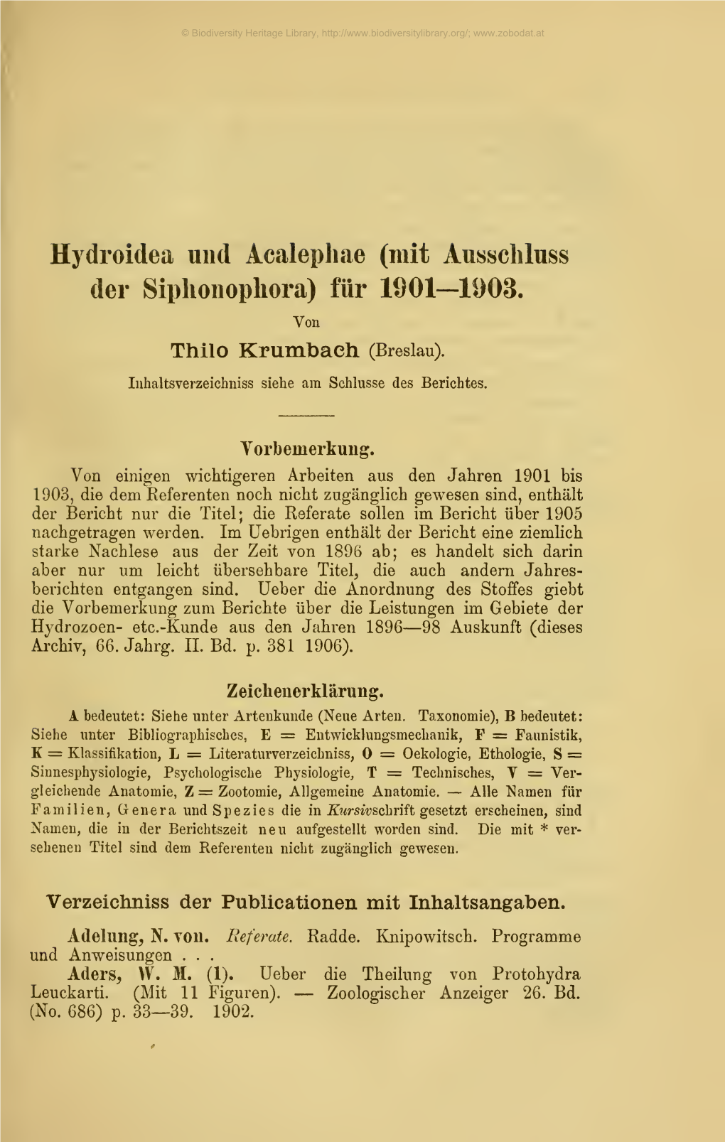 Archiv Für Naturgeschichte