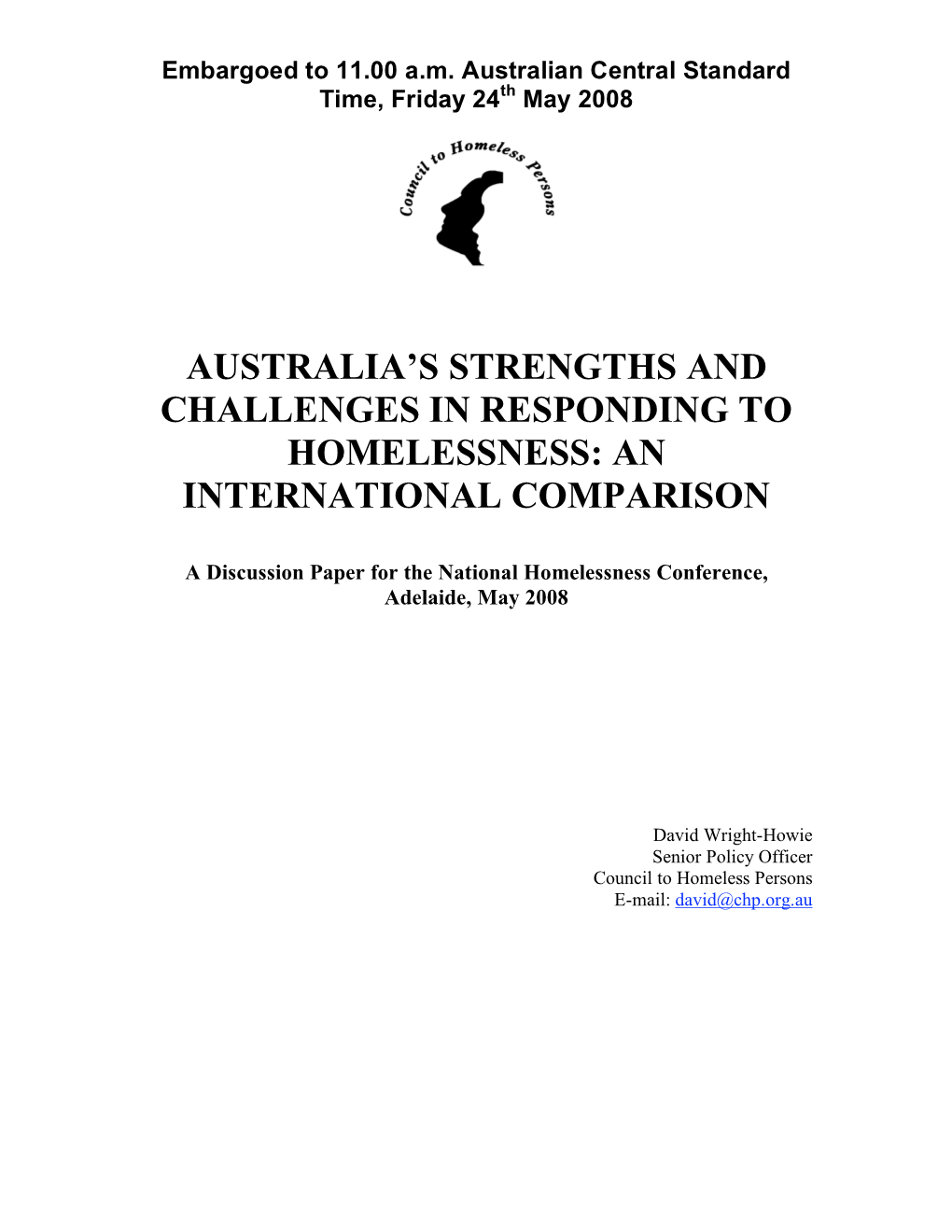Australia's Strengths and Challenges In