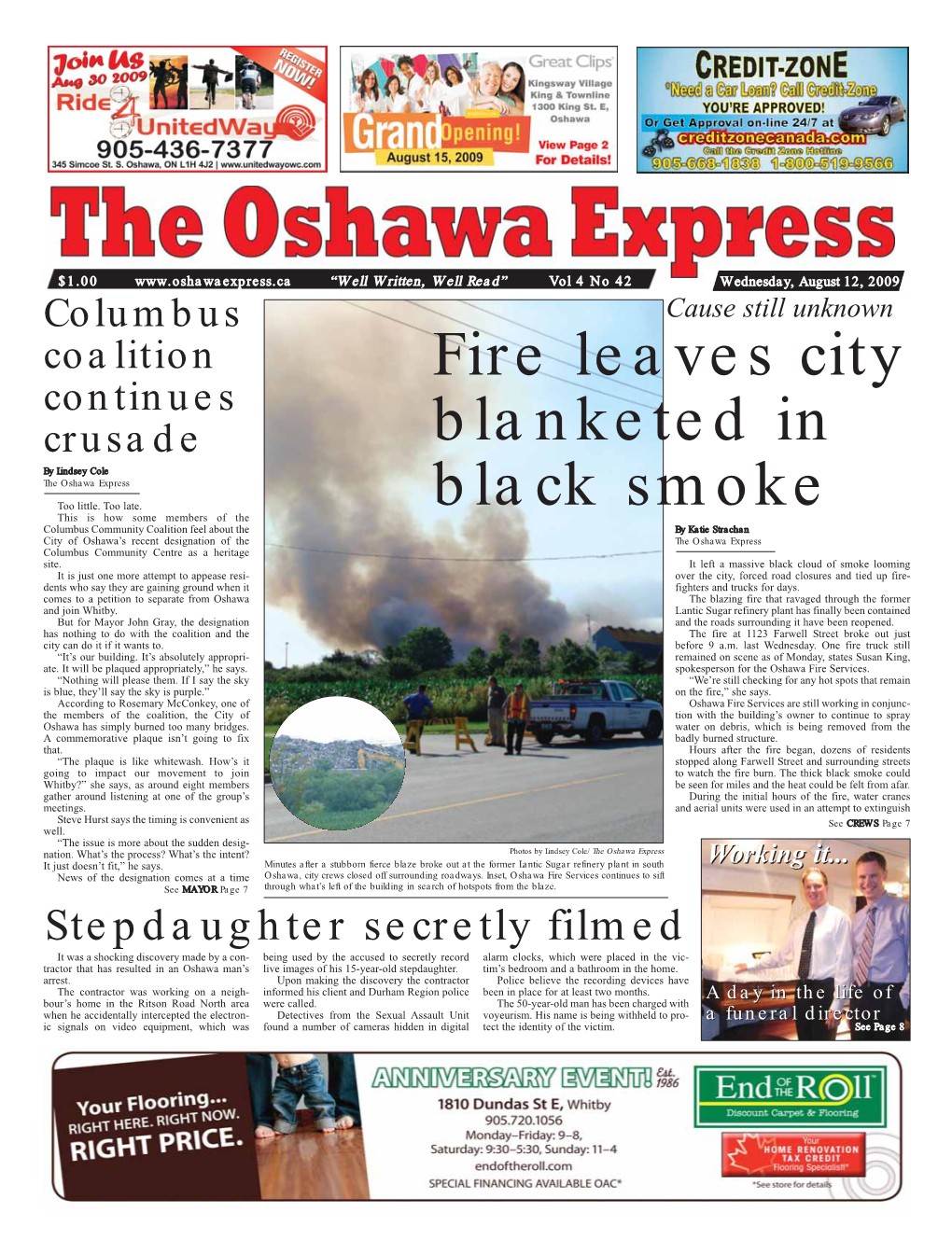 Fire Leaves City Blanketed in Black Smoke