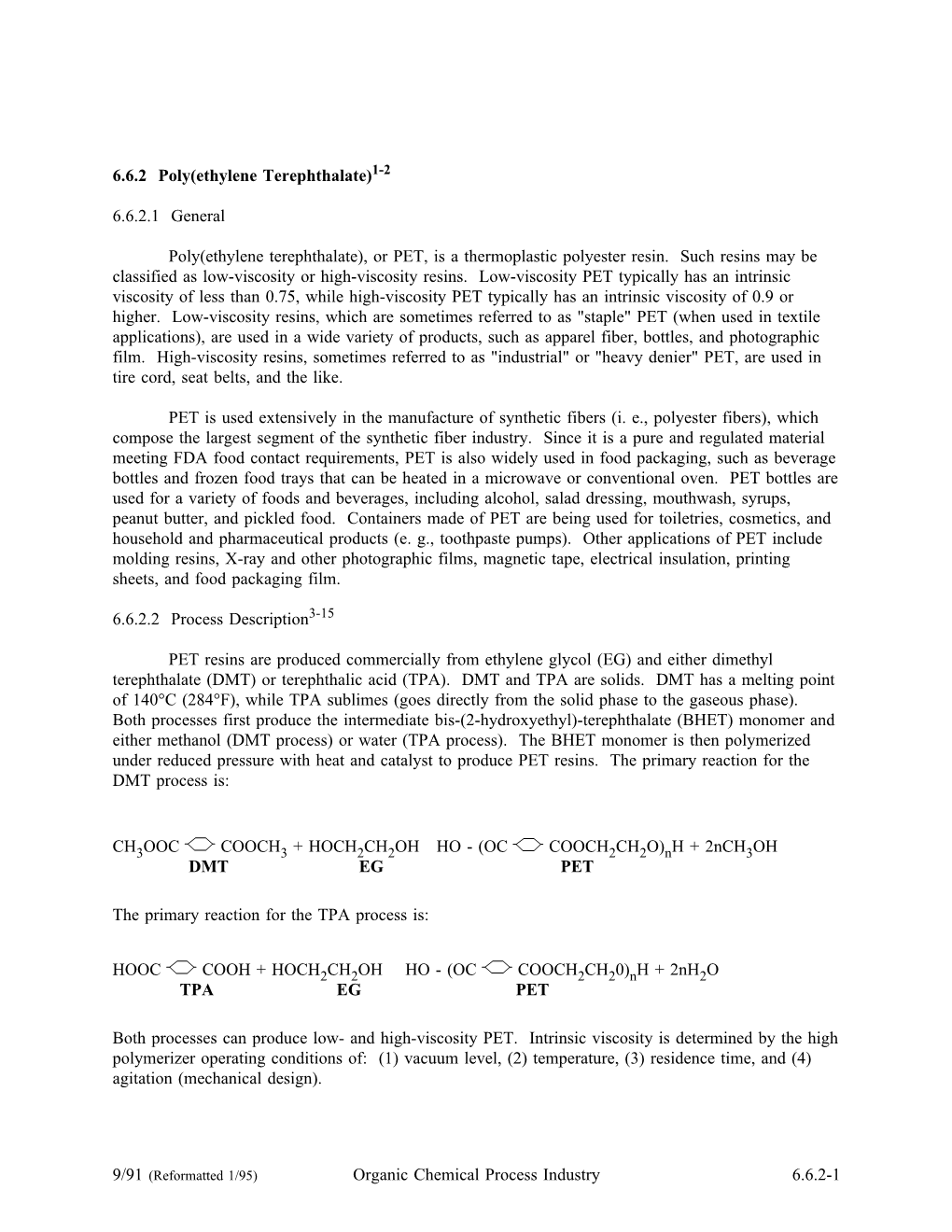 AP-42, CH 6.6.2: Poly(Ethylene Terephthalate)