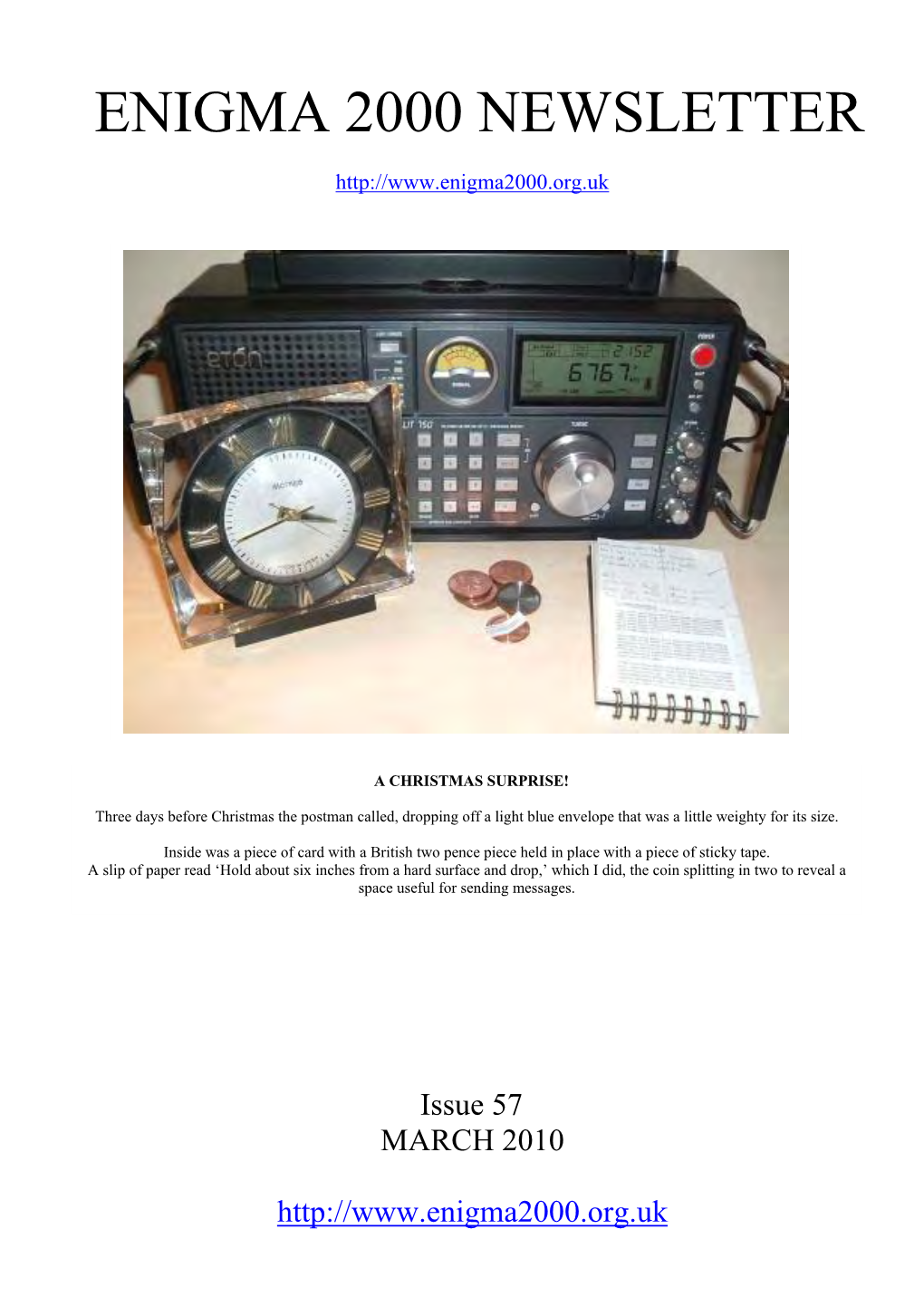 Enigma 2000 Newsletter