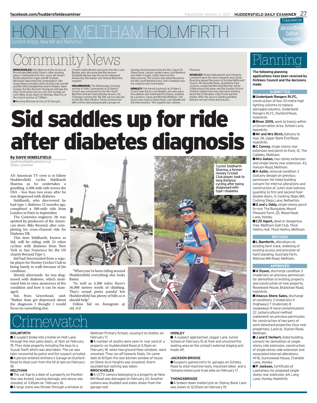 Sid Saddles up for Ride After Diabetes Diagnosis