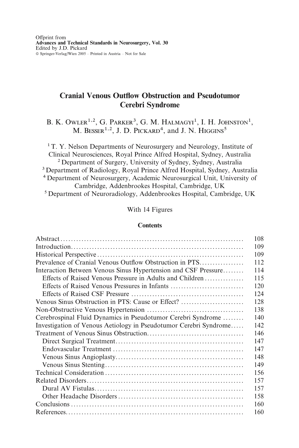 Cranial Venous Outflow Obstruction and Pseudotumor Cerebri Syndrome