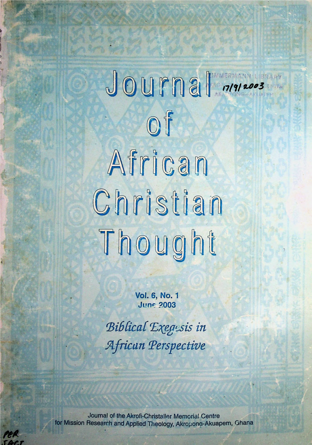 Exegesis in African