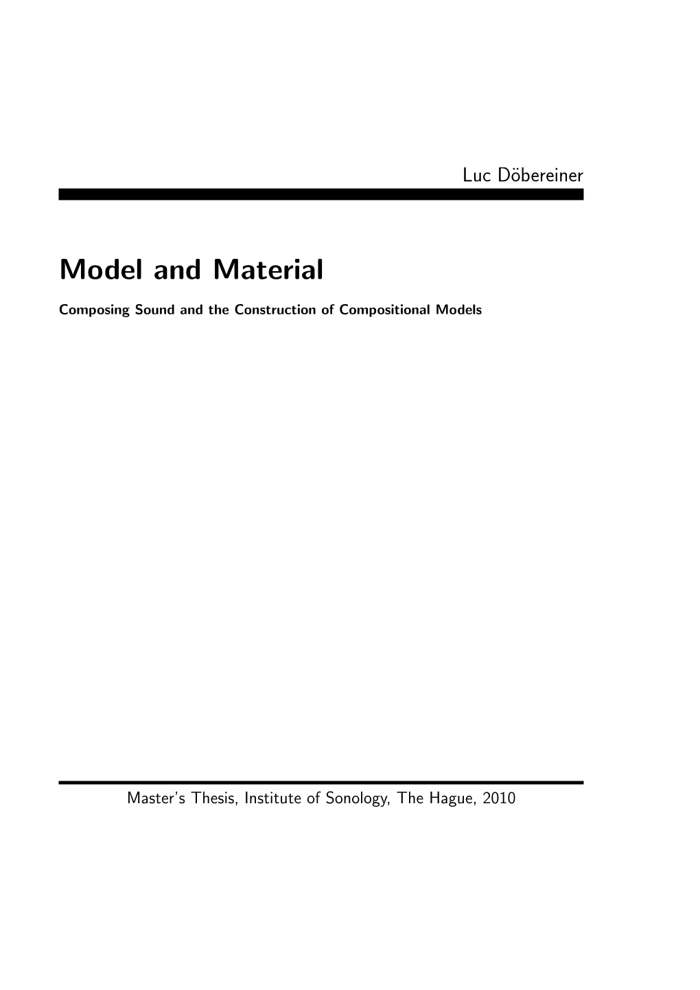 Model and Material