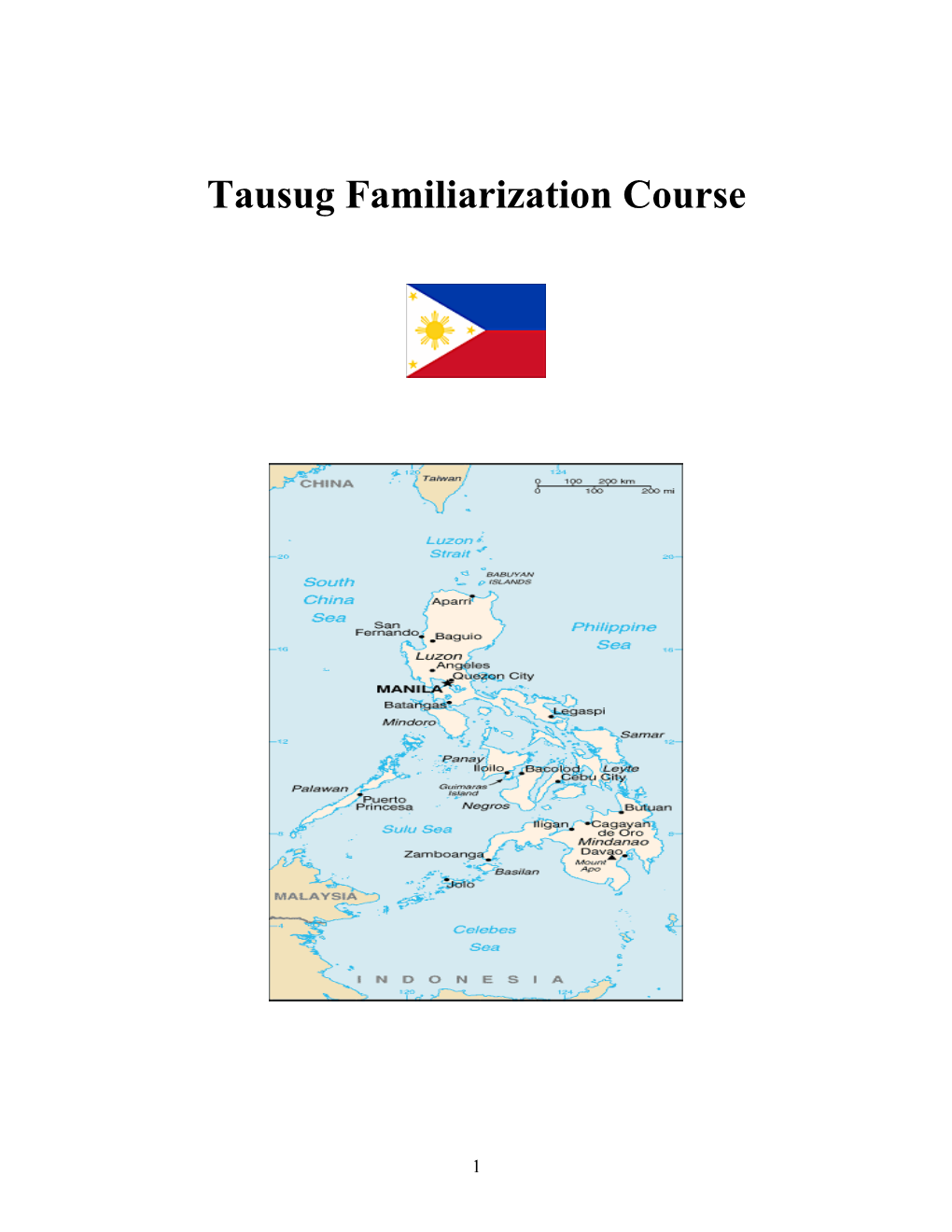 Tausug Familiarization Course