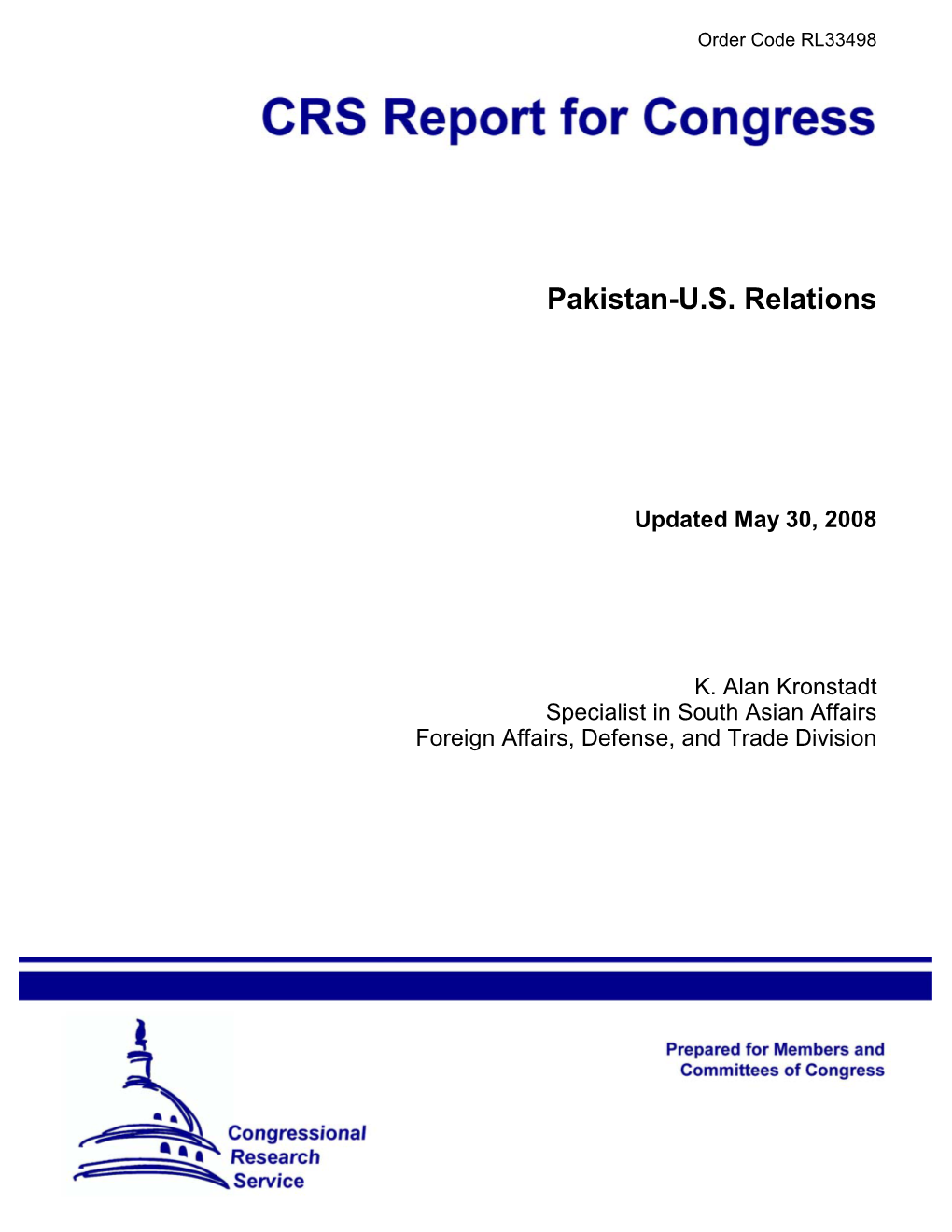 Pakistan-U.S. Relations