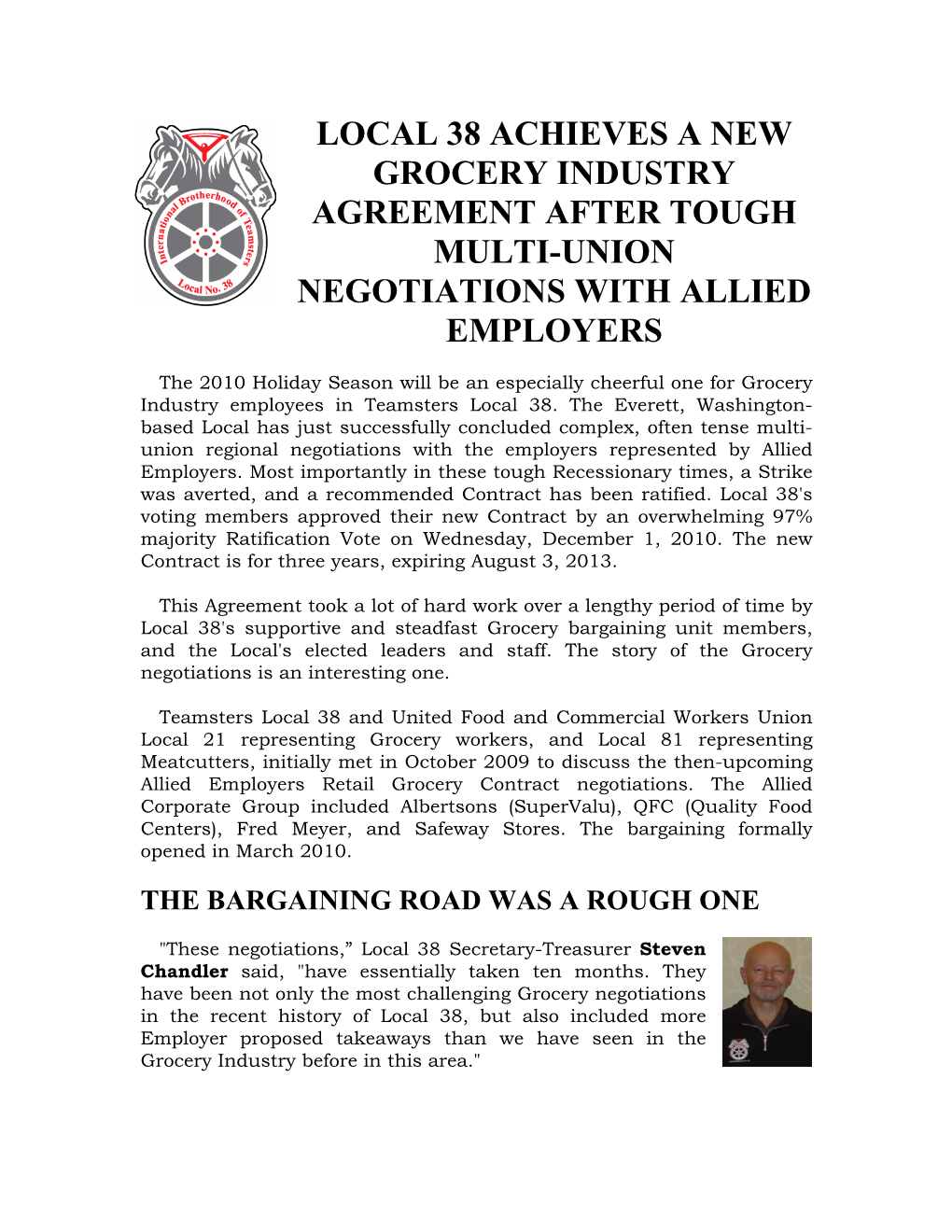 Local 38 Achieves a New Grocery Industry Agreement After Tough Multi-Union Negotiations with Allied Employers