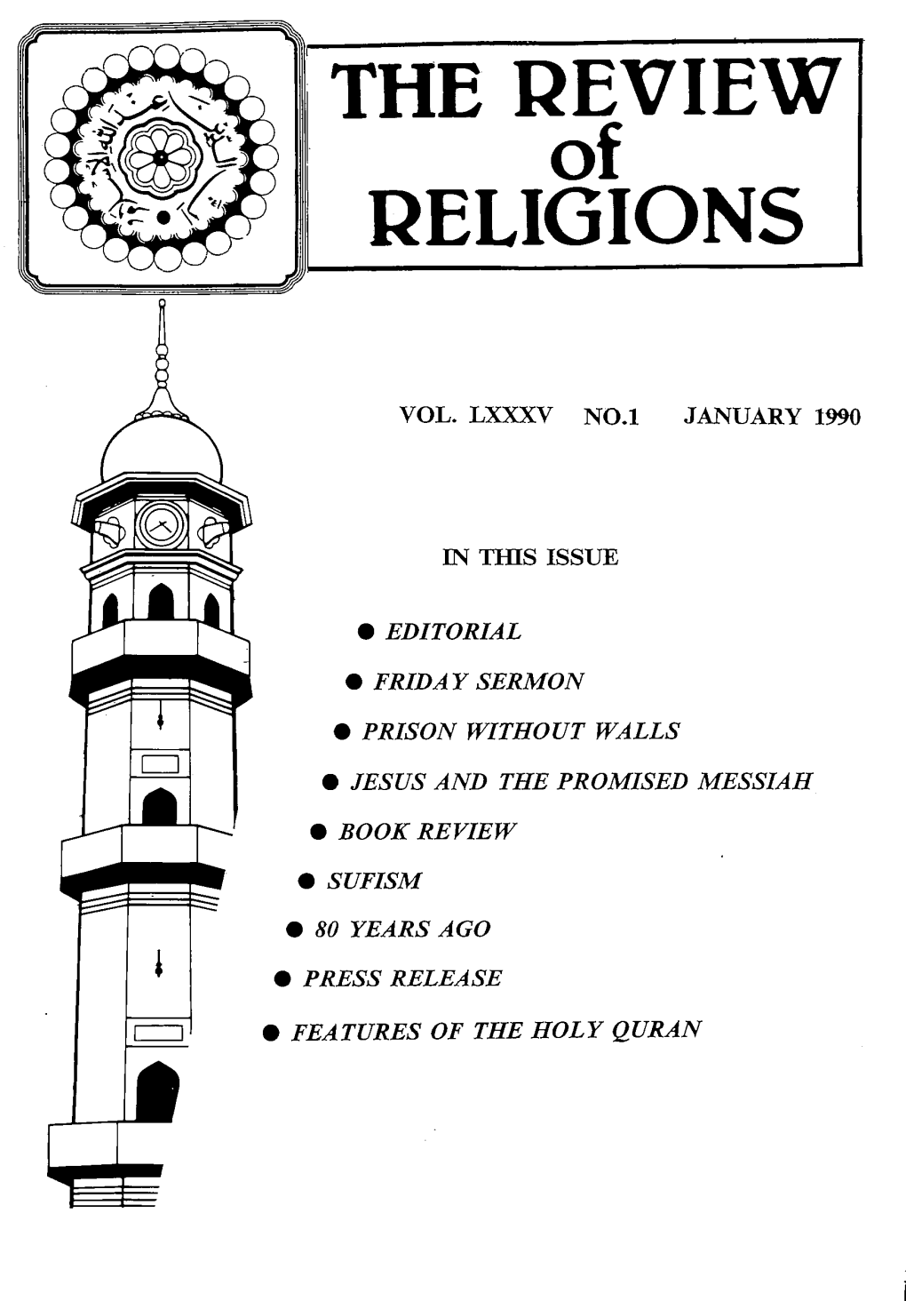 The Review of Religions, January 1990