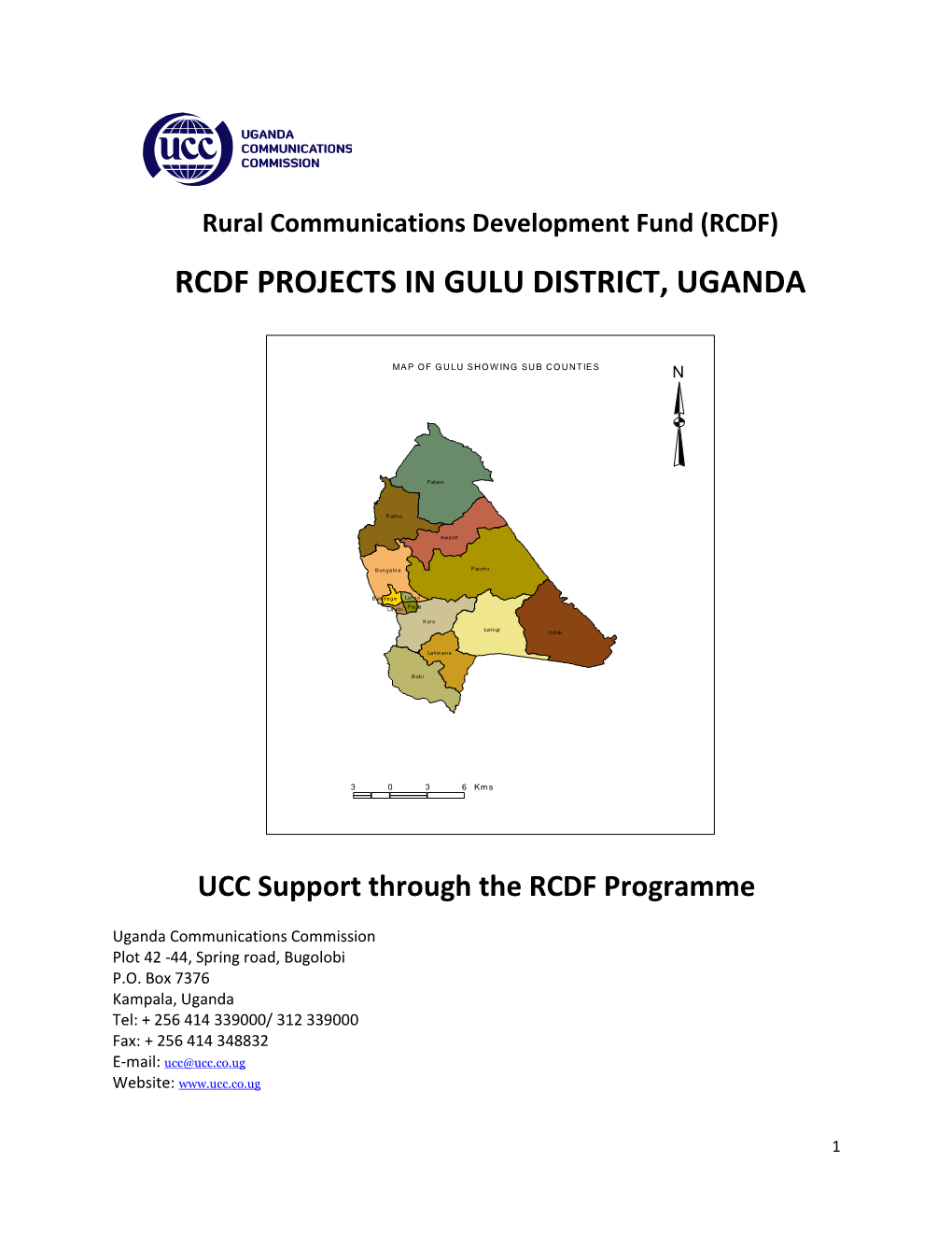 Rcdf Projects in Gulu District, Uganda