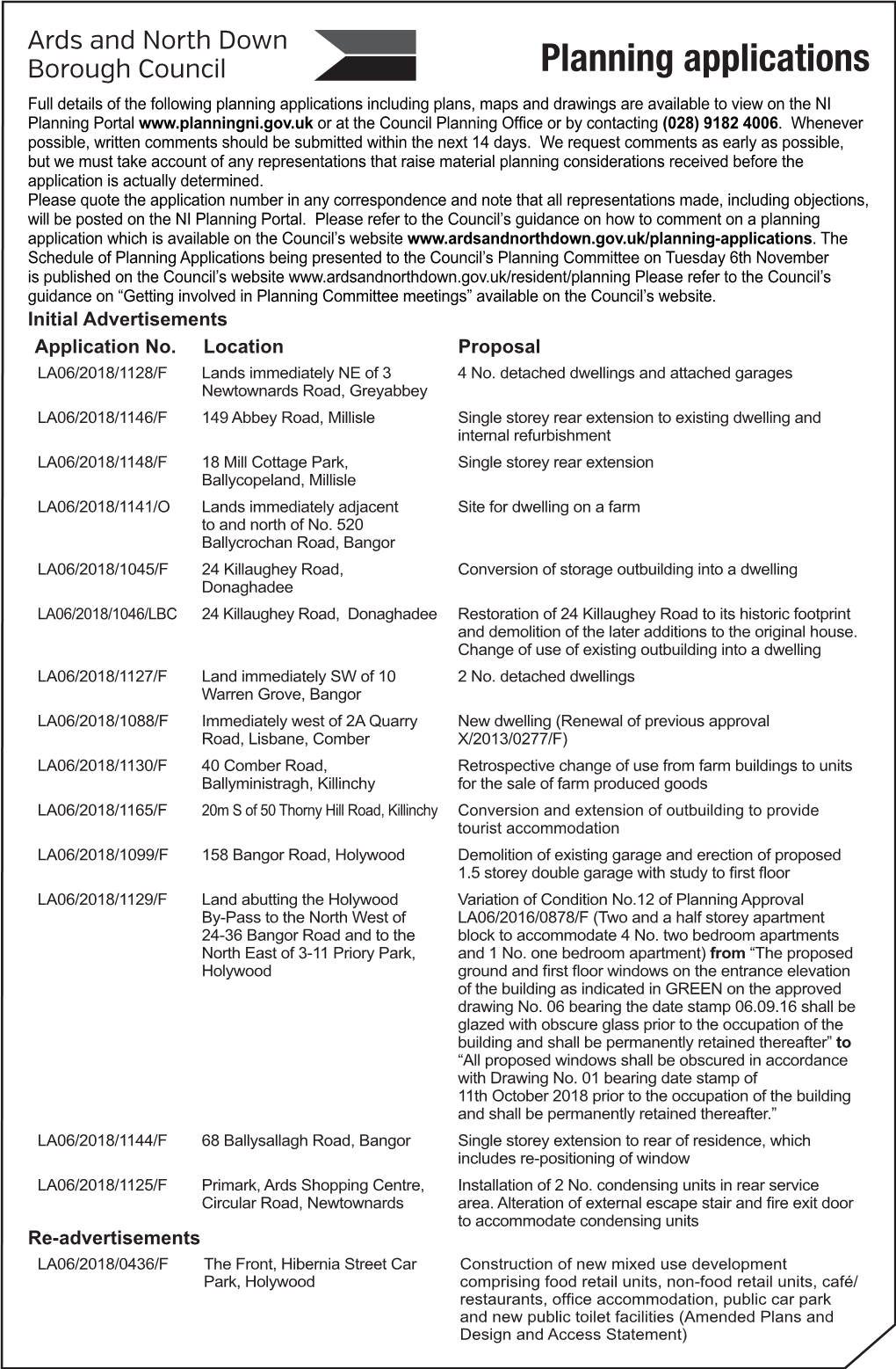 Planning Applications