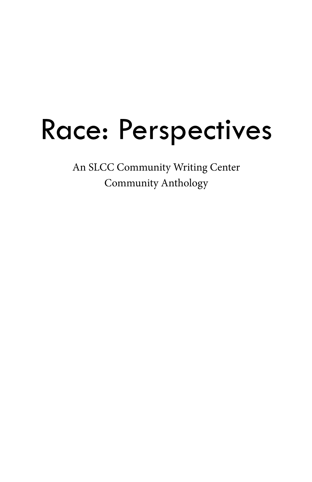 Race: Perspectives