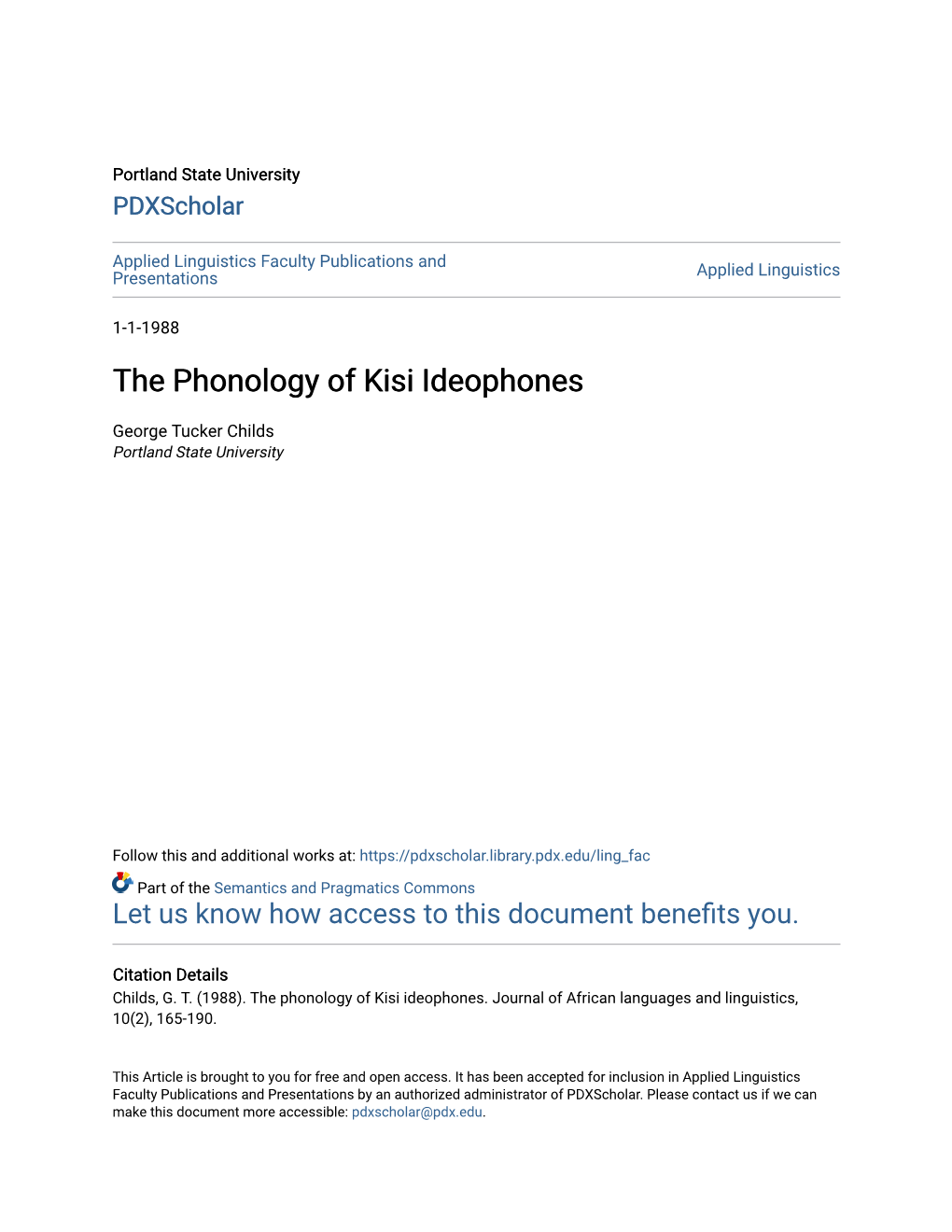 The Phonology of Kisi Ideophones