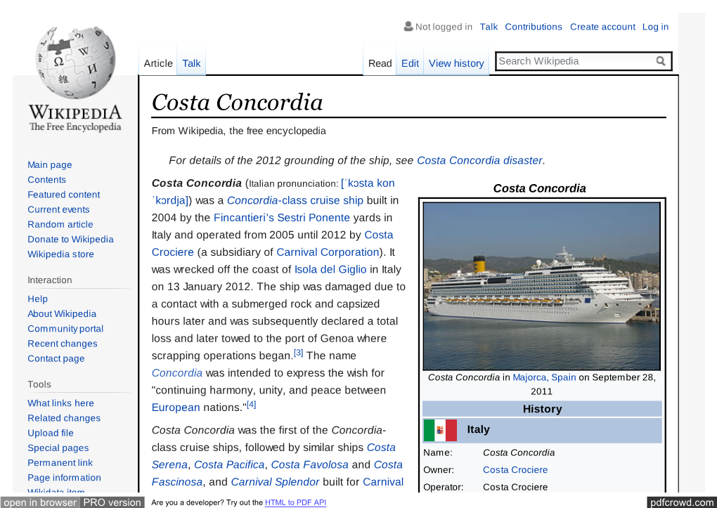 Costa Concordia