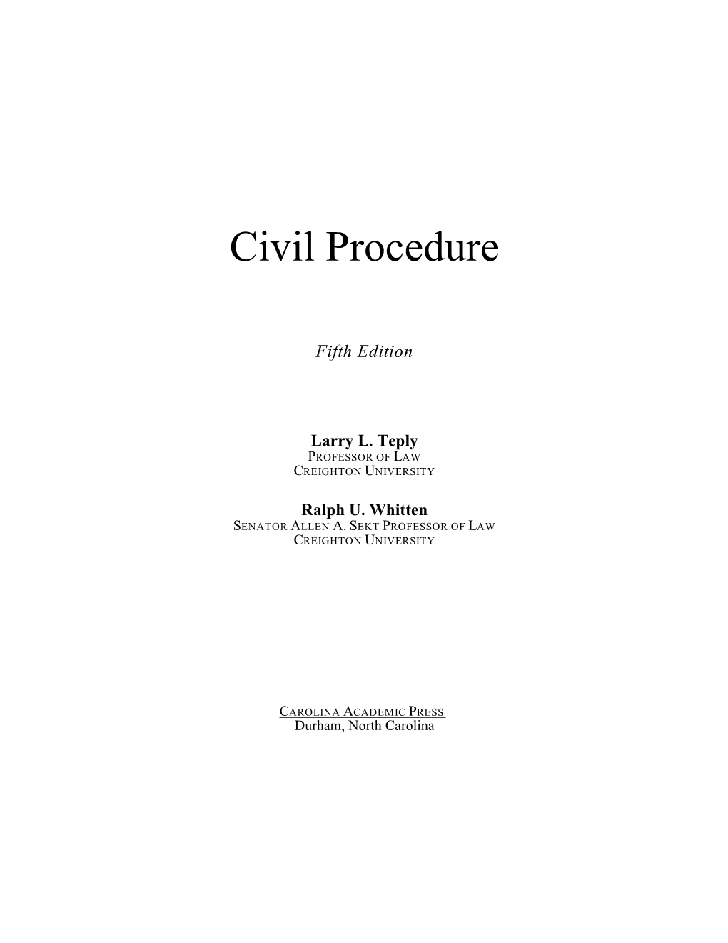 Civil Procedure