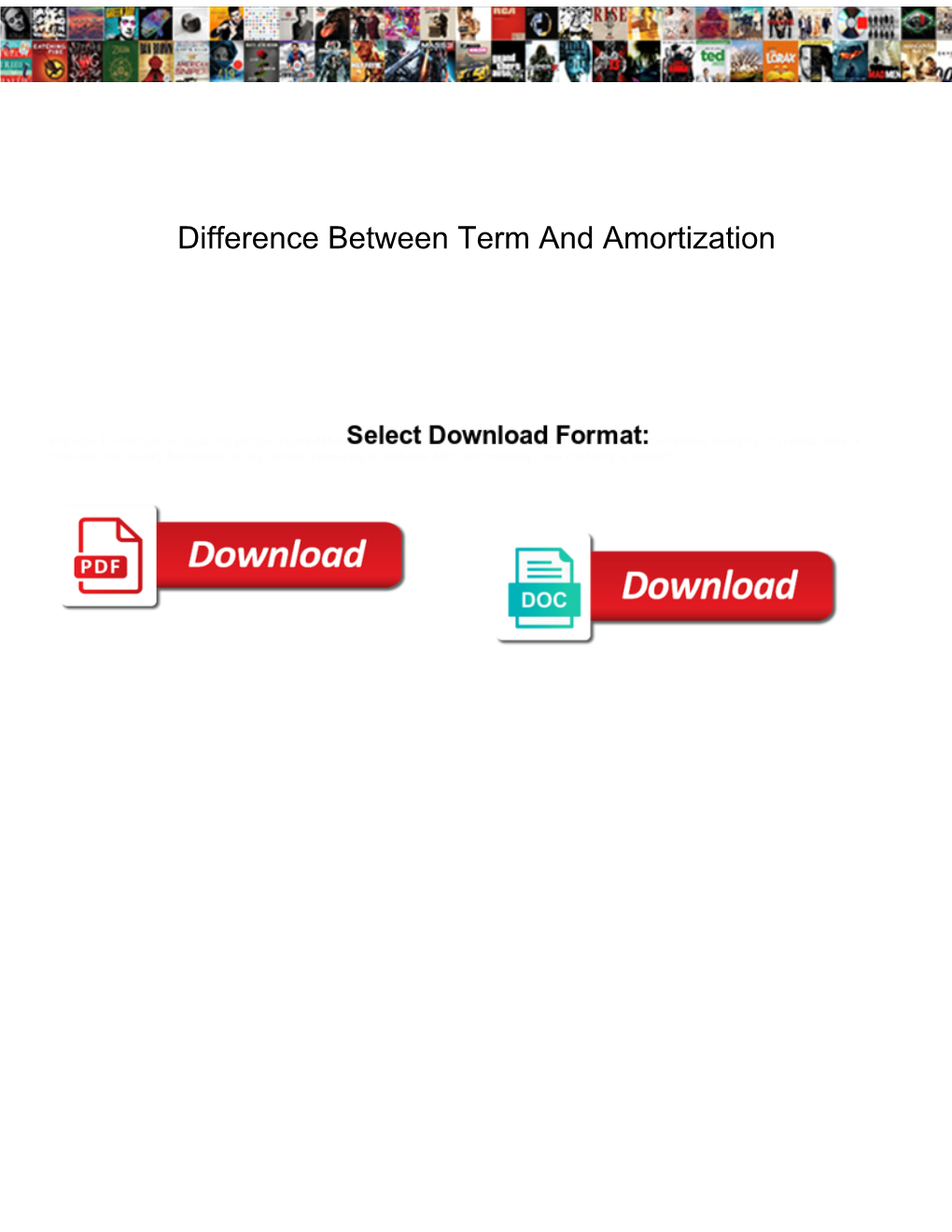 Difference Between Term and Amortization