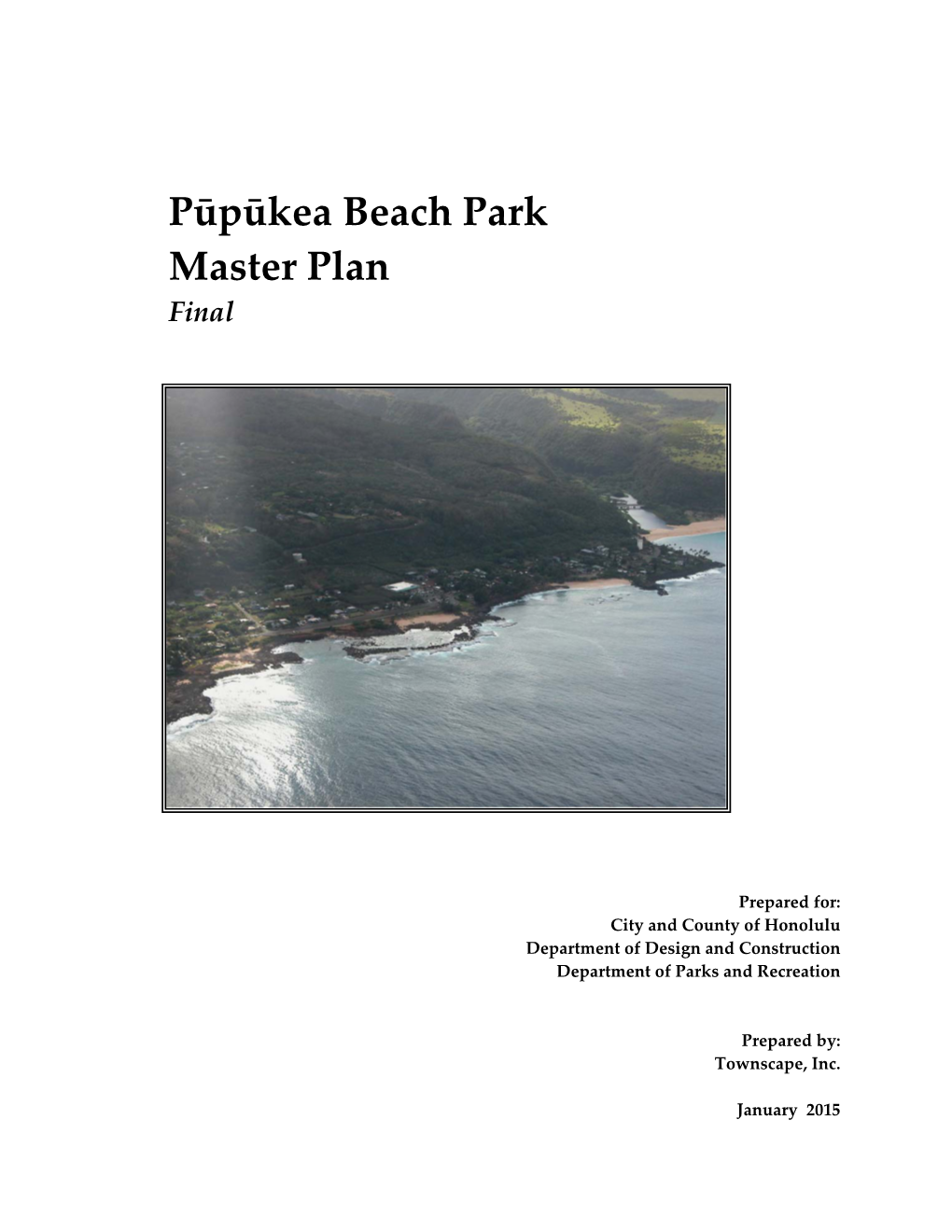 Pūpūkea Beach Park Master Plan Final
